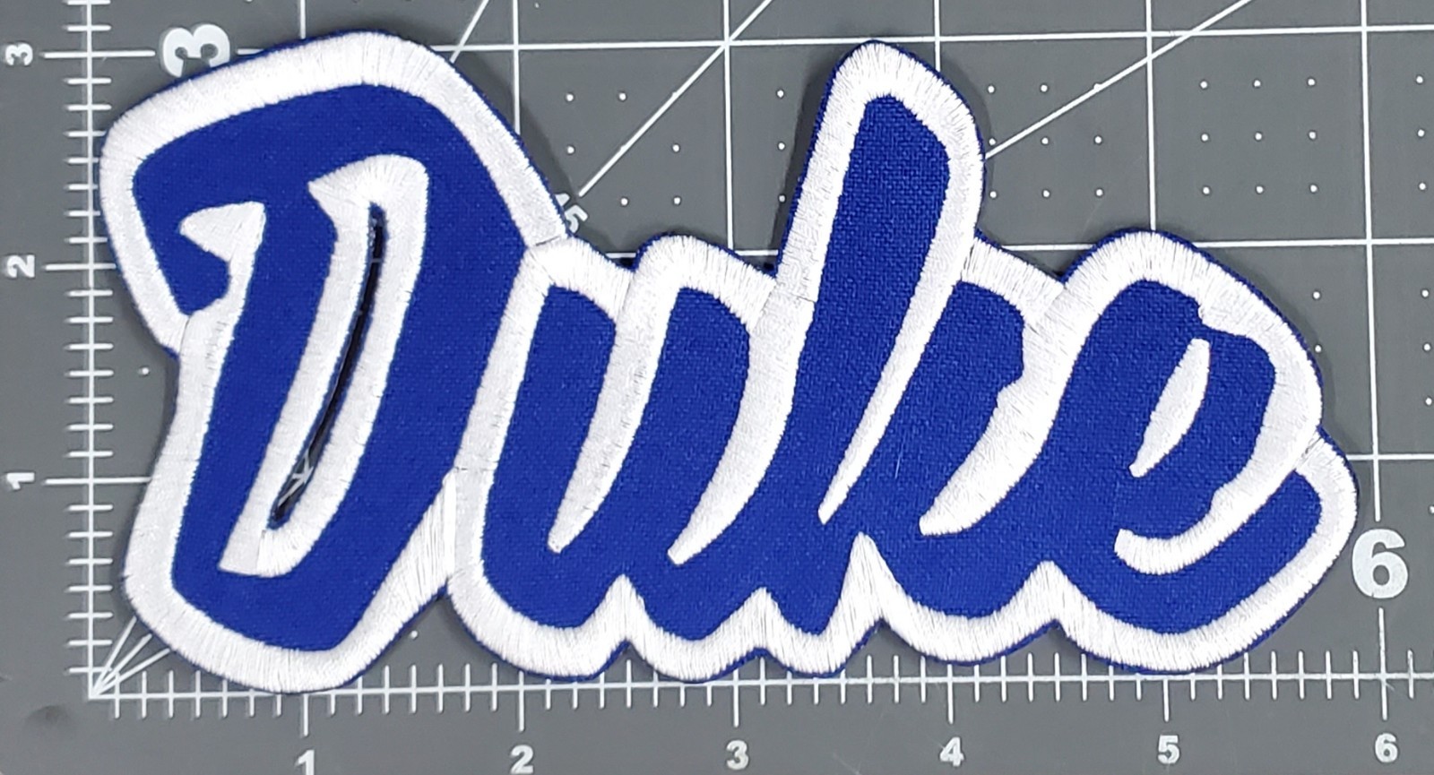 Duke Text Embroidered Applique Iron On Patch Various Sizes Team Name Customize