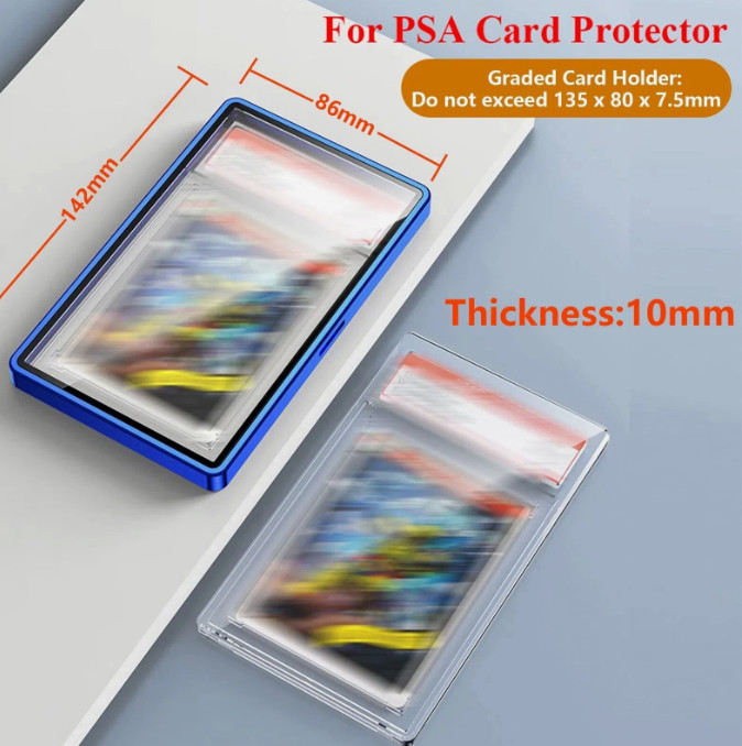 Graded Card Aluminum Slab Guard Box Bumper Metal Protector Case For PSA CGC BGS