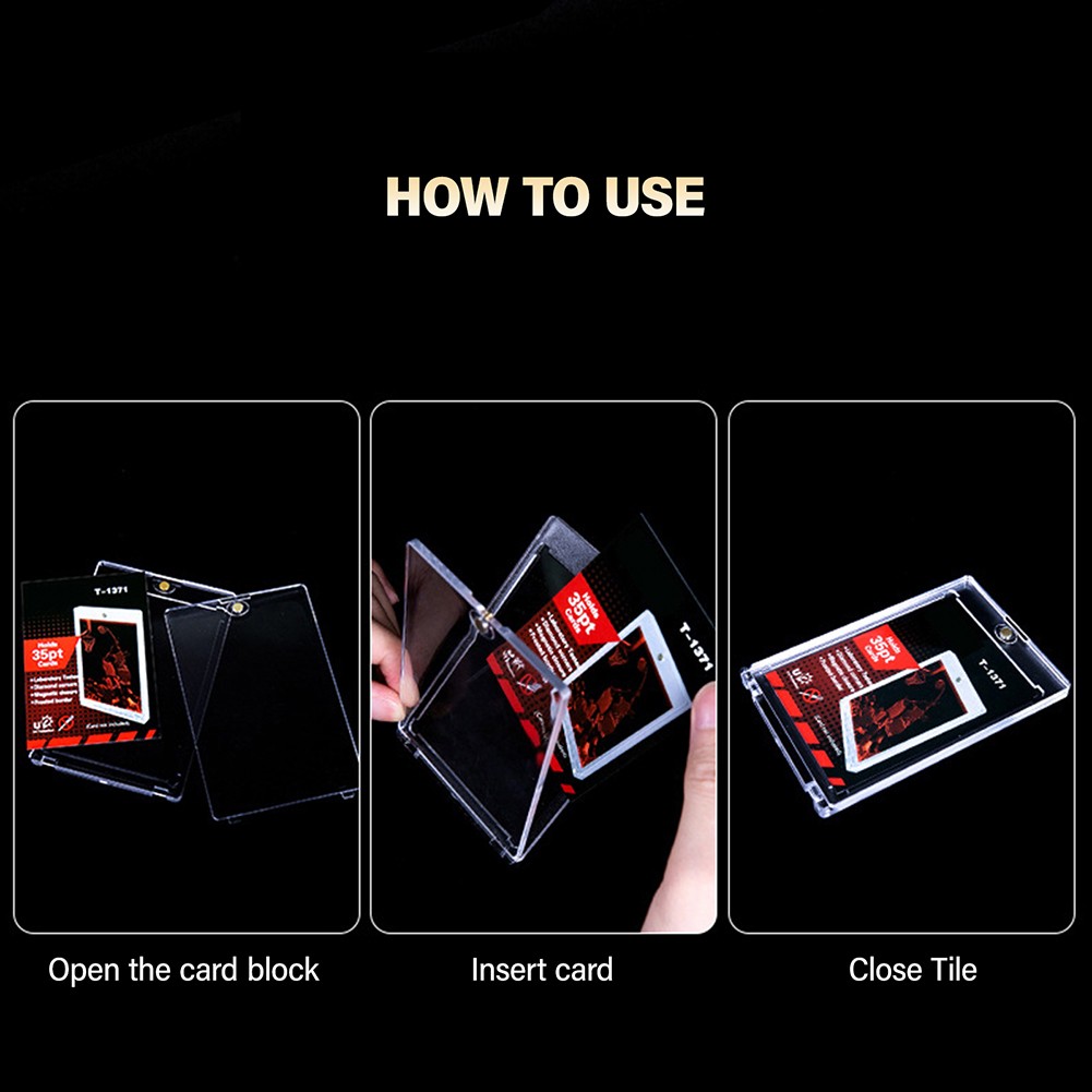 5Pack 55Pt-180Pt UV Protection Magnetic Card Holder Sleeve for Trading Card