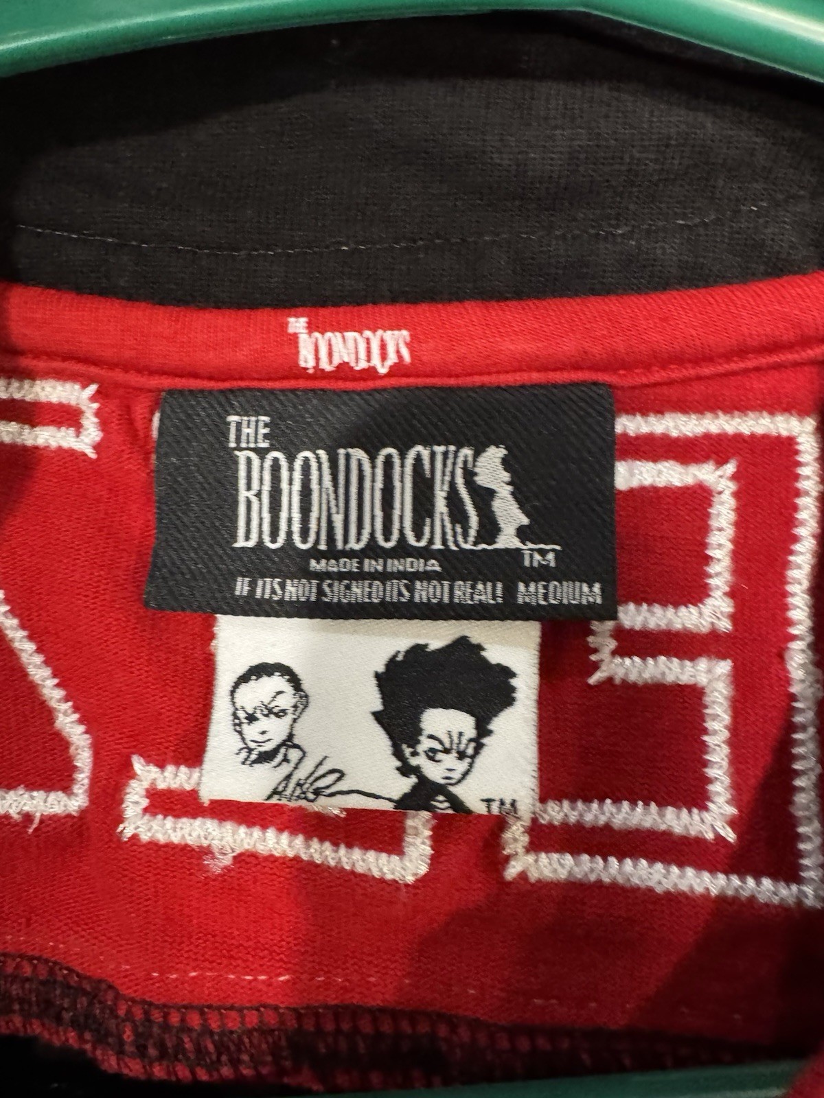 The Boondocks Hockey Jersey/black,White, And Red- Size M