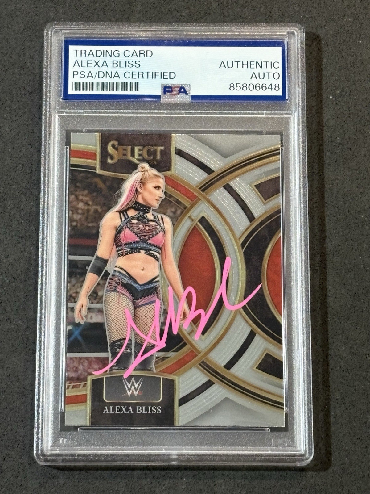 ALEXA BLISS 2024 PANINI SELECT WWE SIGNED AUTOGRAPHED CARD PSA/DNA CERTIFIED
