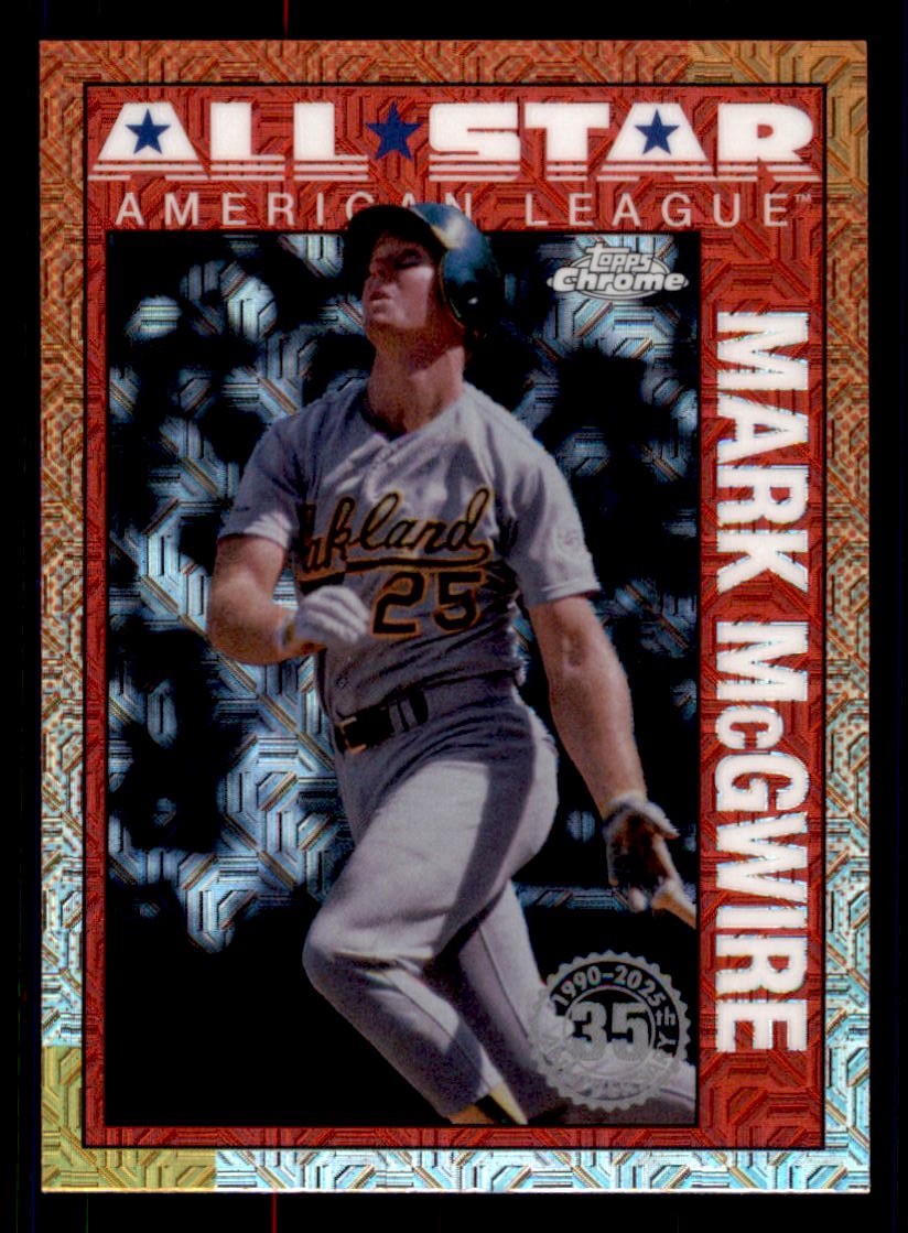 2025 Topps 1990 Topps Chrome All Star #90ASC-25 Mark Mcgwire Oakland Athletics