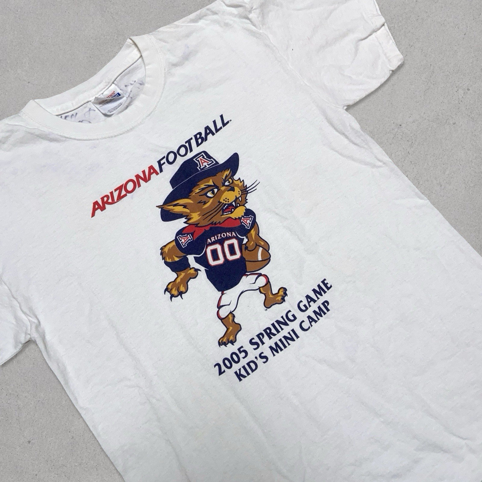 Vintage Arizona Wildcats Football 2005 Spring Game T Shirt Signed Size M