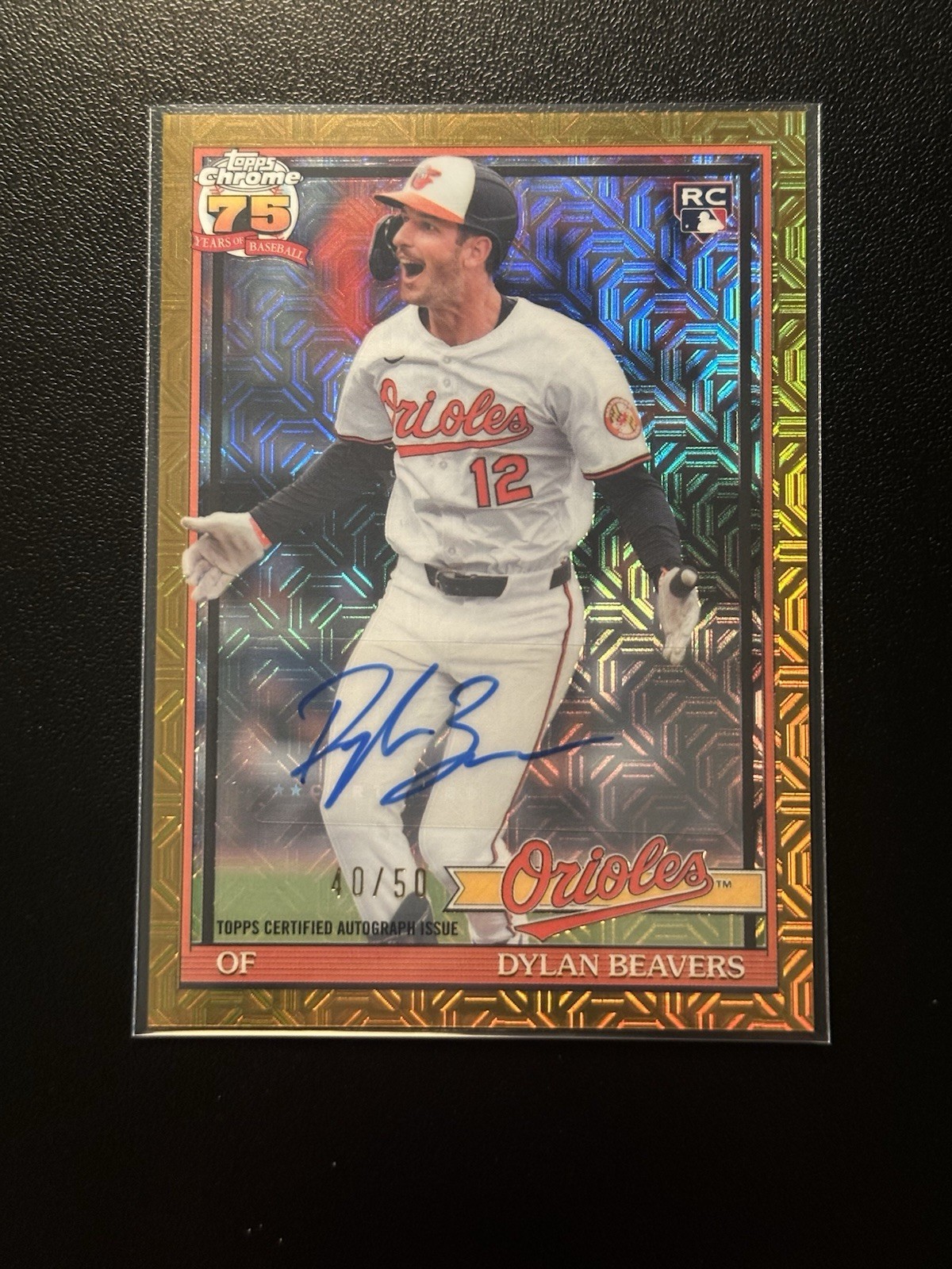 2026 Topps Series 2 – Dylan Beavers Gold 1991 Throwback Mojo Auto /50 (RC)
