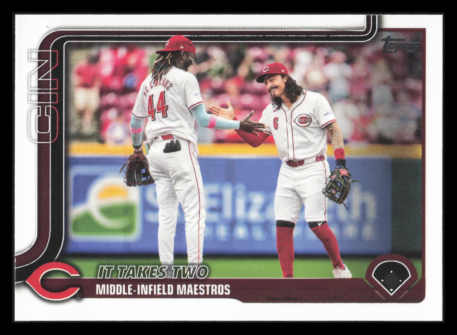 Elly De La Cruz It Takes Two 2025 Topps Series 1 #295 Cincinnati Reds