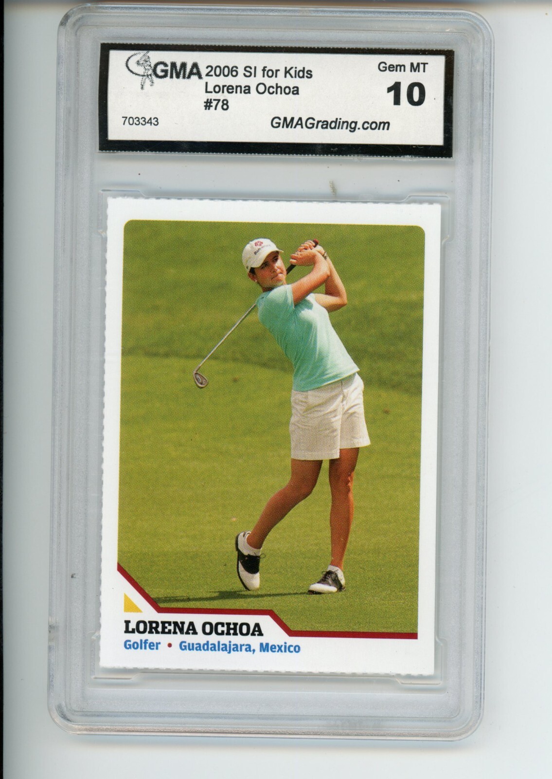 2006 Sports Illustrated SI for Kids Lorena Ochoa #76 LPGA Golf GMA 10 GEM MINT
