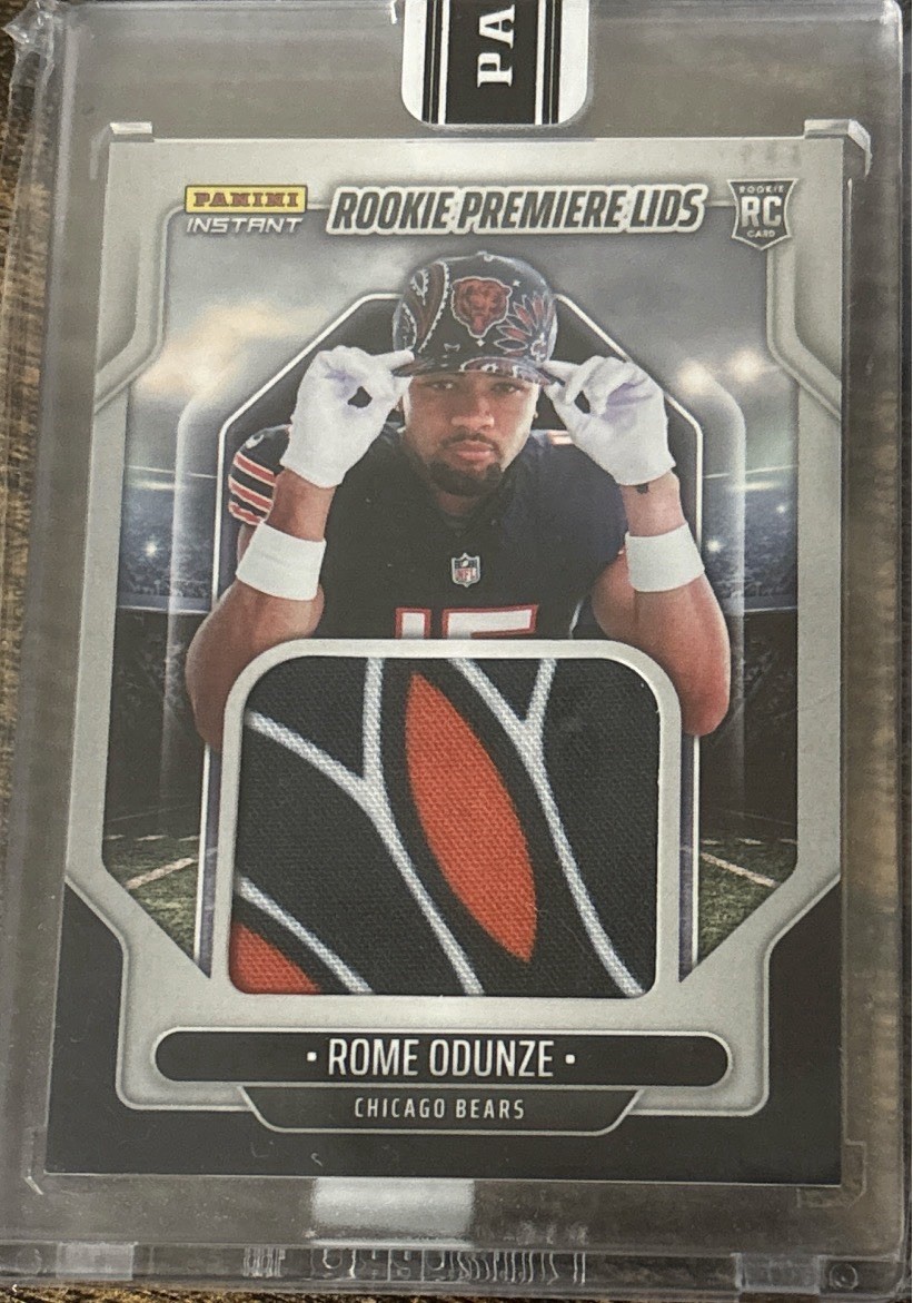 2024 Panini Instant – Rookie Premiere Lids Rome Odunze #RPL-31 /10 (MEM, RC)