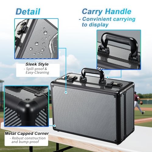 Large Graded Card Storage Box 4-Row with Combo Lock – Sports Trading Cards Case