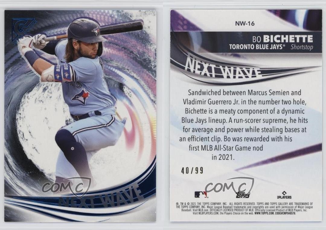 2021 Topps Gallery Next Wave Blue 40/99 Bo Bichette #NW-16 1sr5