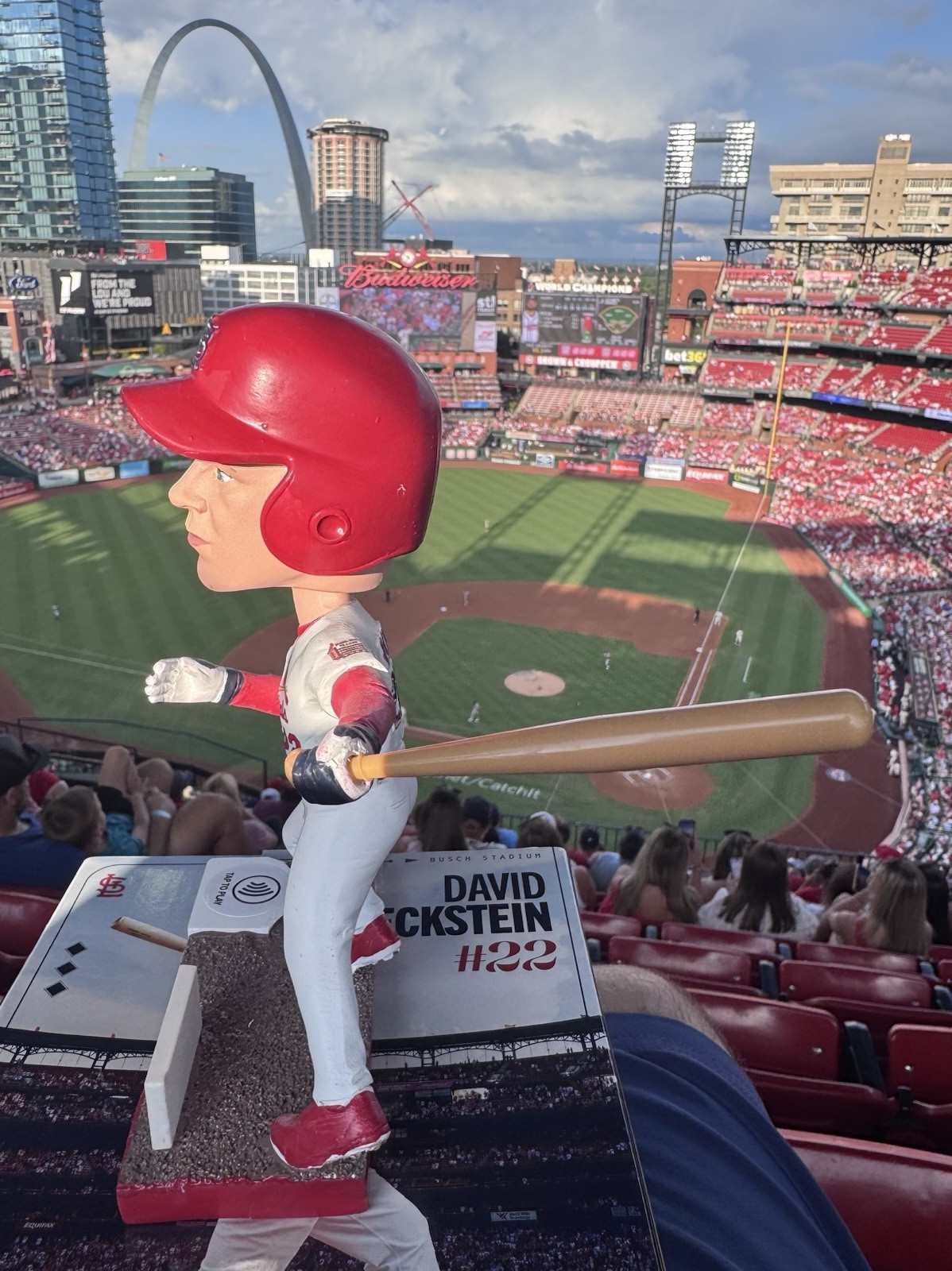 ST. LOUIS CARDINALS DAVID ECKSTEIN 2006 W.S. MVP BOBBLEHEAD 7-11-26 SGA PRESALE