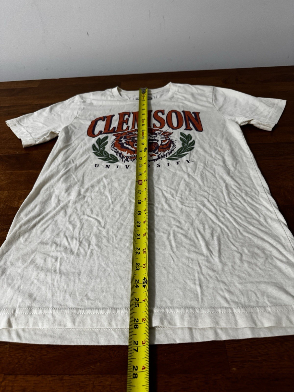 homefield Clemson Tigers T-shirt Throwback Unisex Adult Small Beige