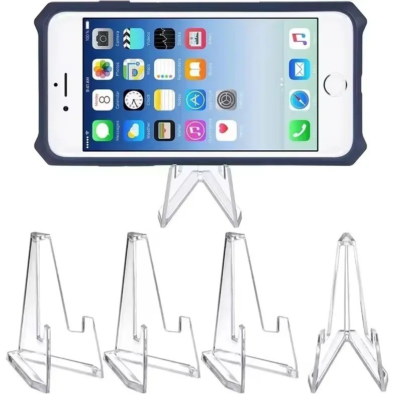 Clear Acrylic Card Display Stand Coin Holder Easel Rack Collectibles