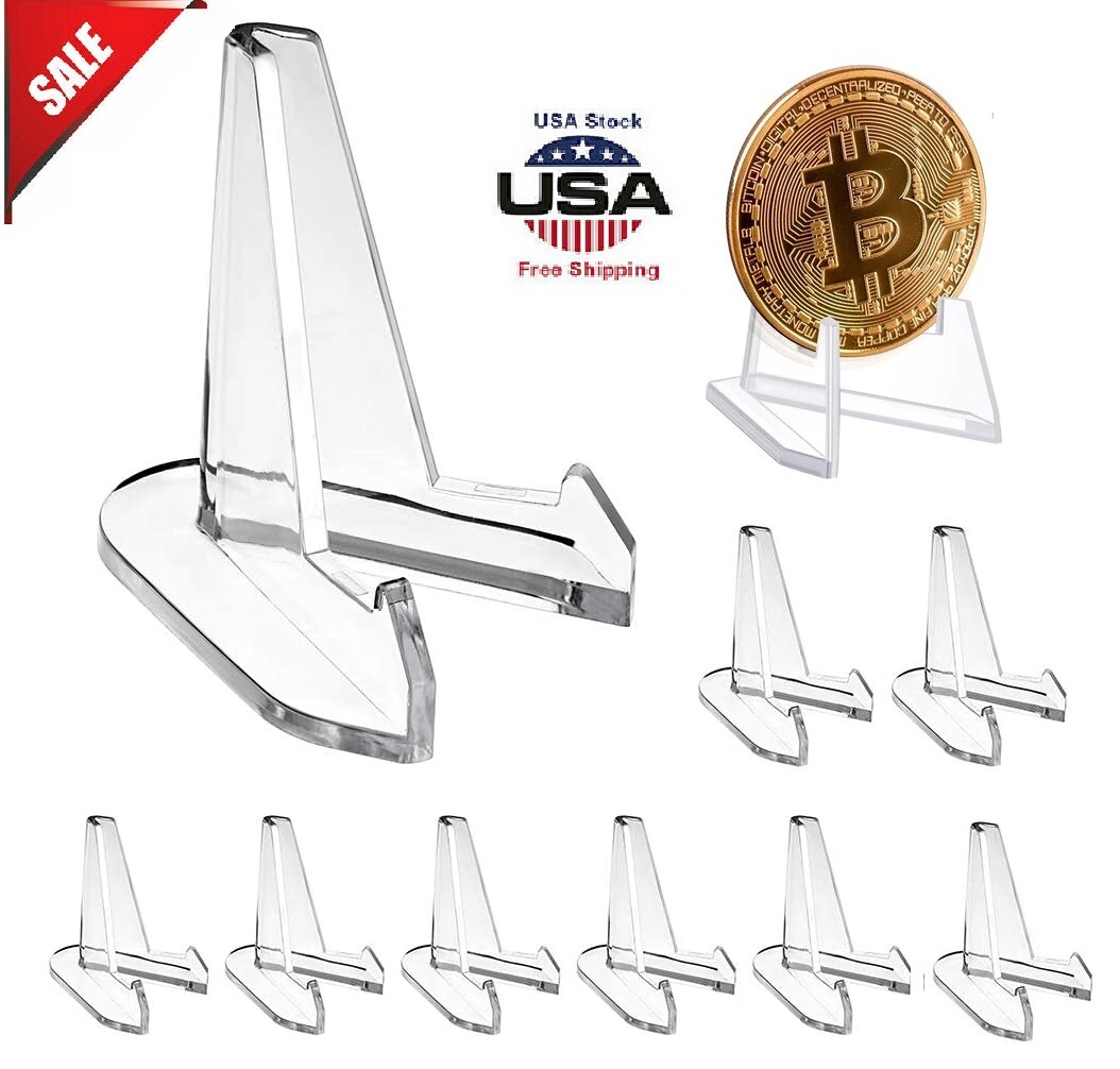 30Pcs Large Size Trading Card Stands Most Durable Display Coins Cards Holder USA