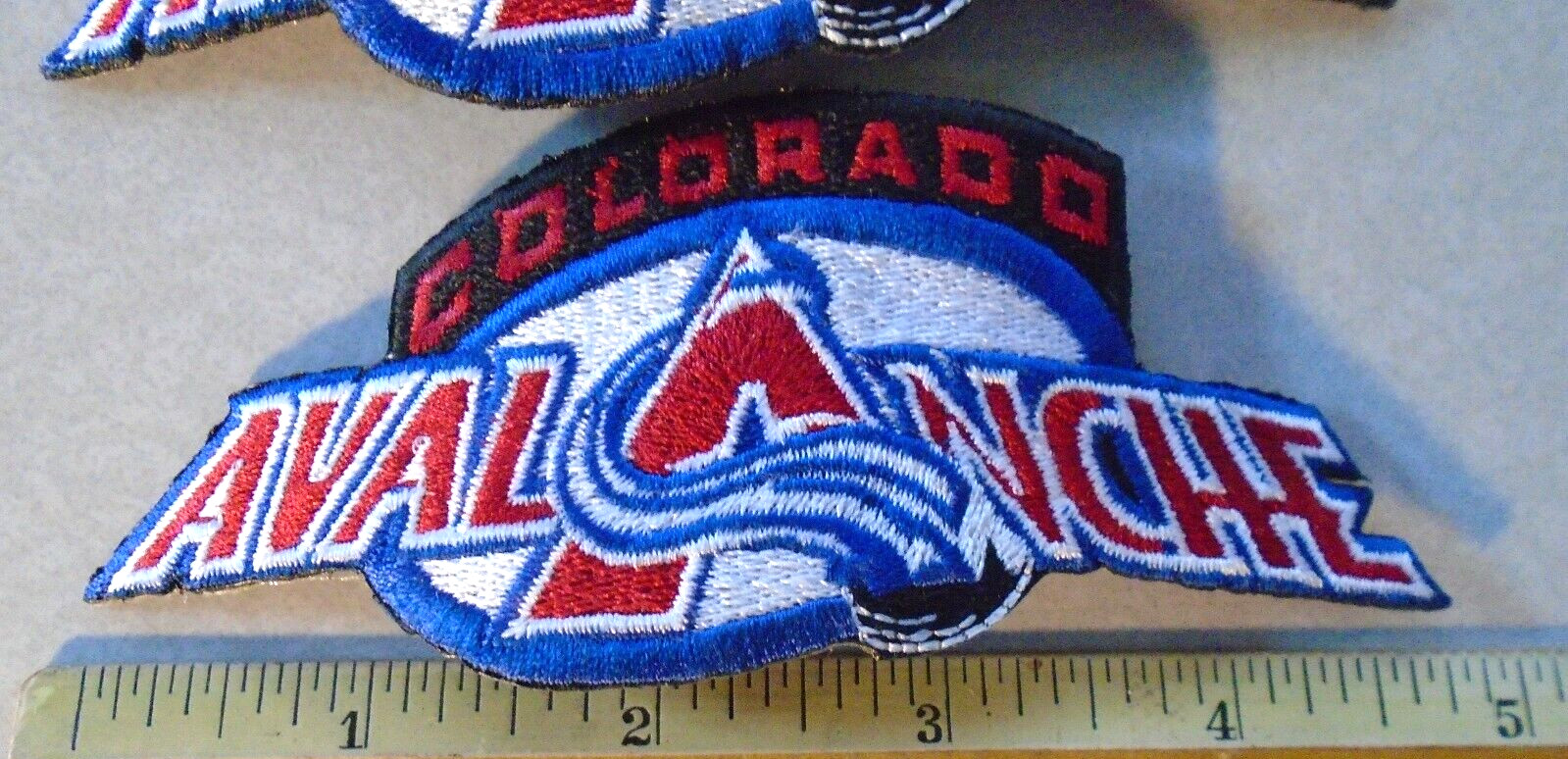 Lot of 2 Colorado Avalanche Embroidered Patch 4 1/2 inch Wide NHL IRON ON
