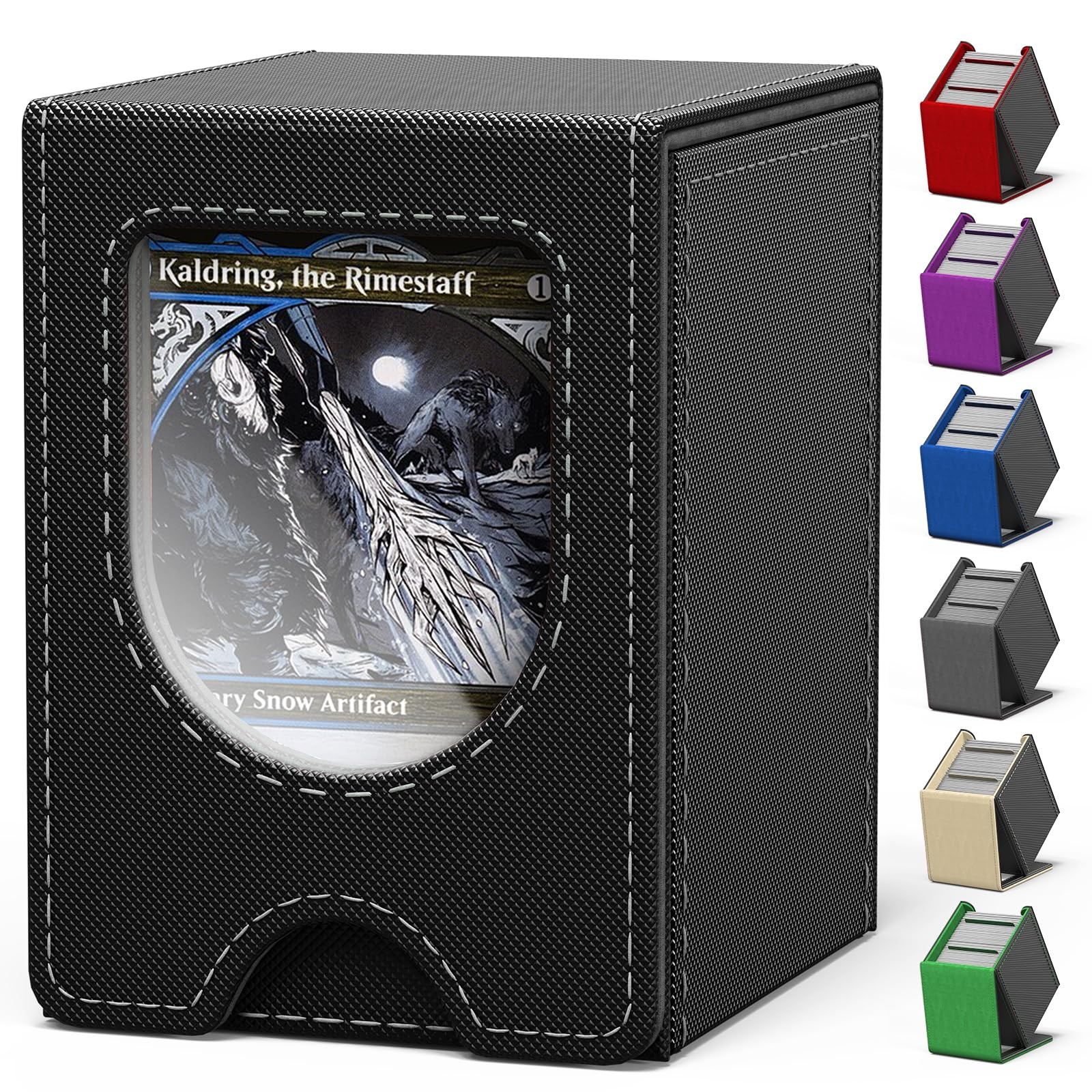 Card Deck Box for MTG Commander, Card Case Holds 100+ Double-Sleeved Cards, New