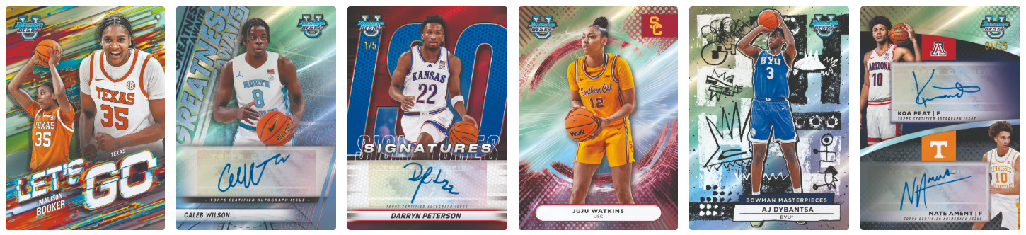2025-26 Bowman University Best Basketball – Hobby Box 4 Autos, Future NBA Stars!
