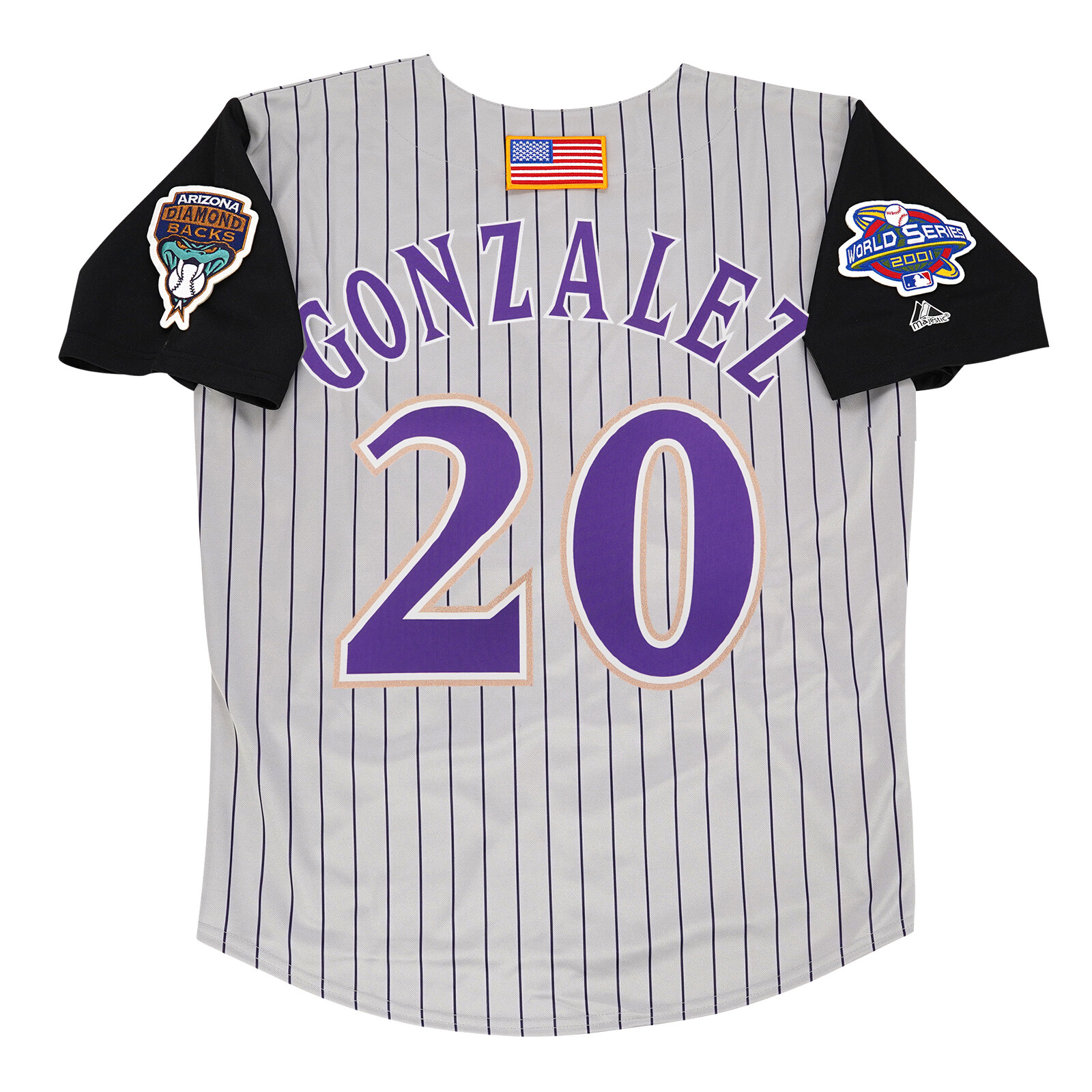 Luis Gonzalez 2001 Arizona Diamondbacks Grey Road World Series Men’s Jersey