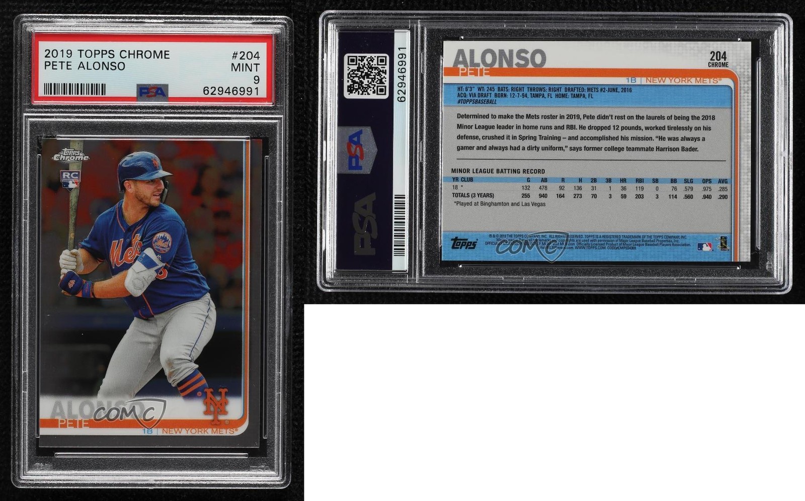 2019 Topps Chrome Pete Alonso #204 Rookie RC 1sr2