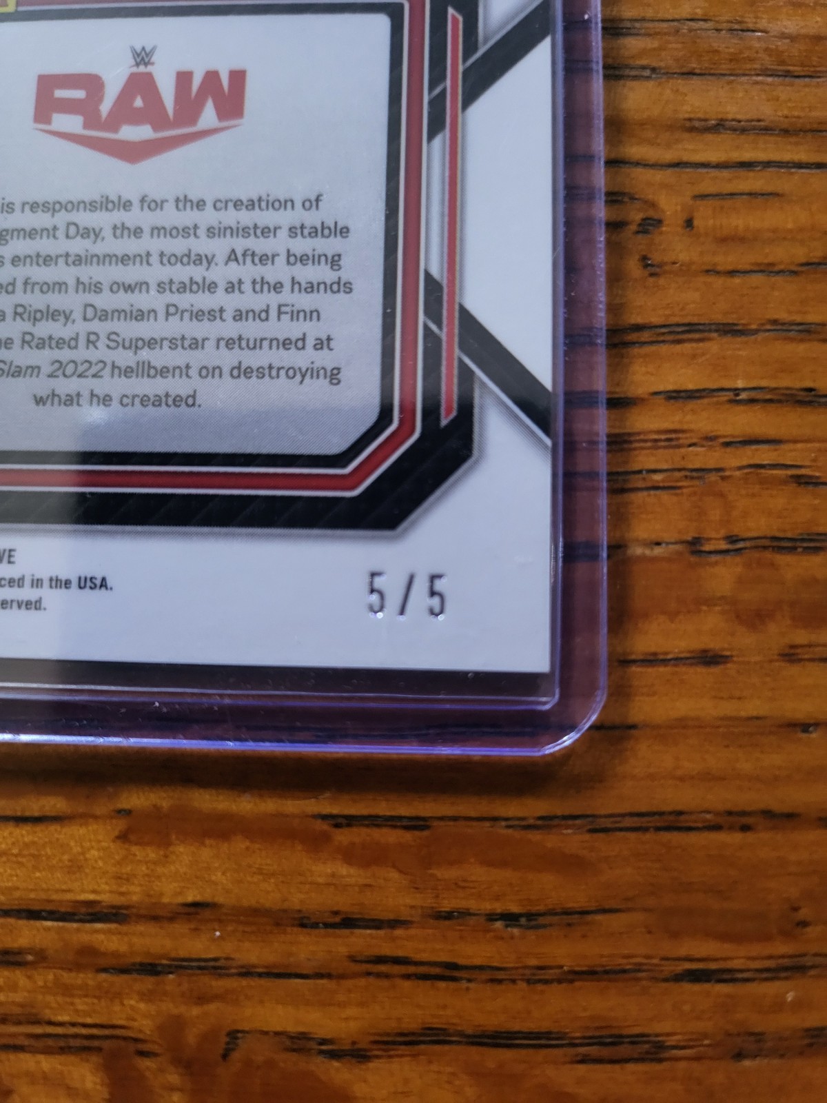 WWE 2023 Panini Prizm Edge FOTL Gold Shimmer /5 *See Description*