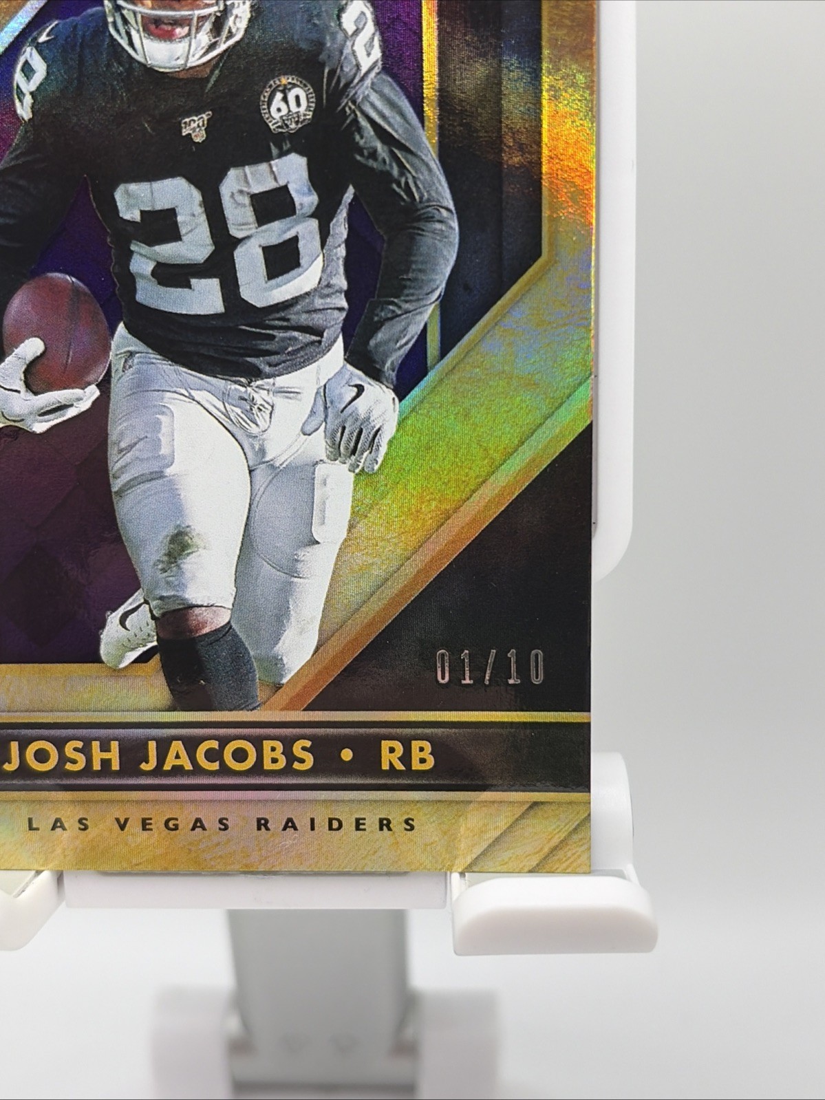 2020 Gold Standard Purple /10 Josh Jacobs #42 Raiders Packers First On Print