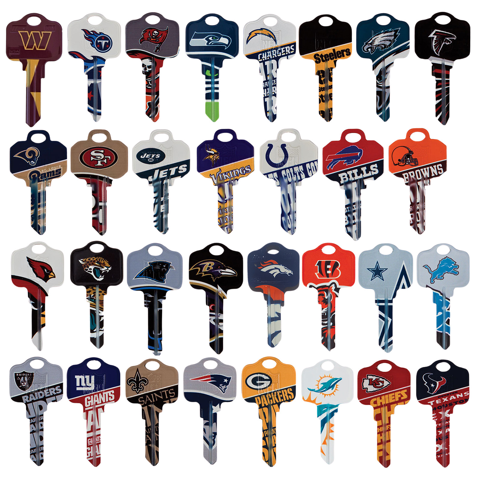 Buffalo Bills NFL Team Keys Available for Kwikset or Schlage Locks