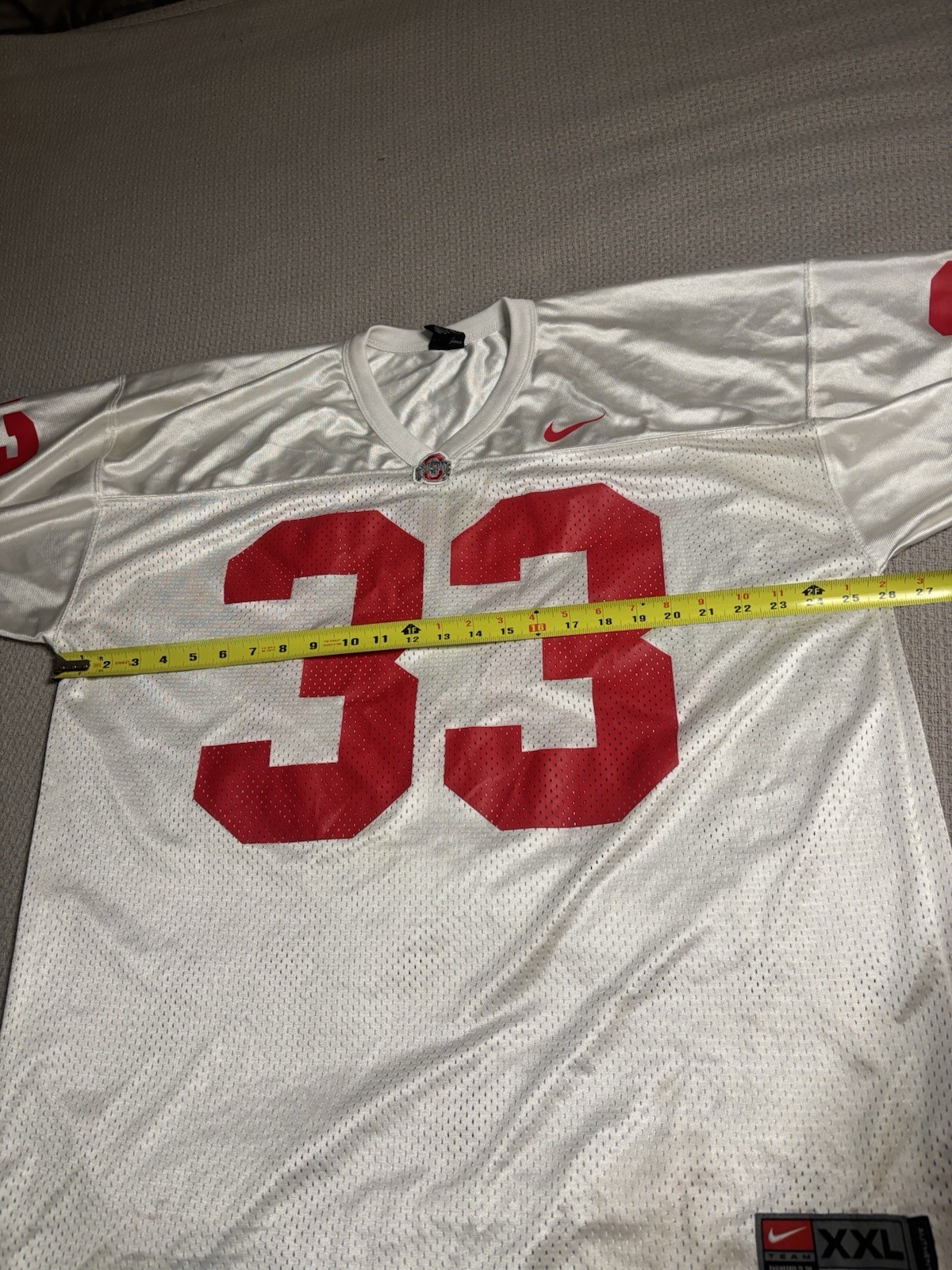 Vintage Ohio State Buckeyes Jersey Mens XL Nike Authentic James Laurinaitis #33