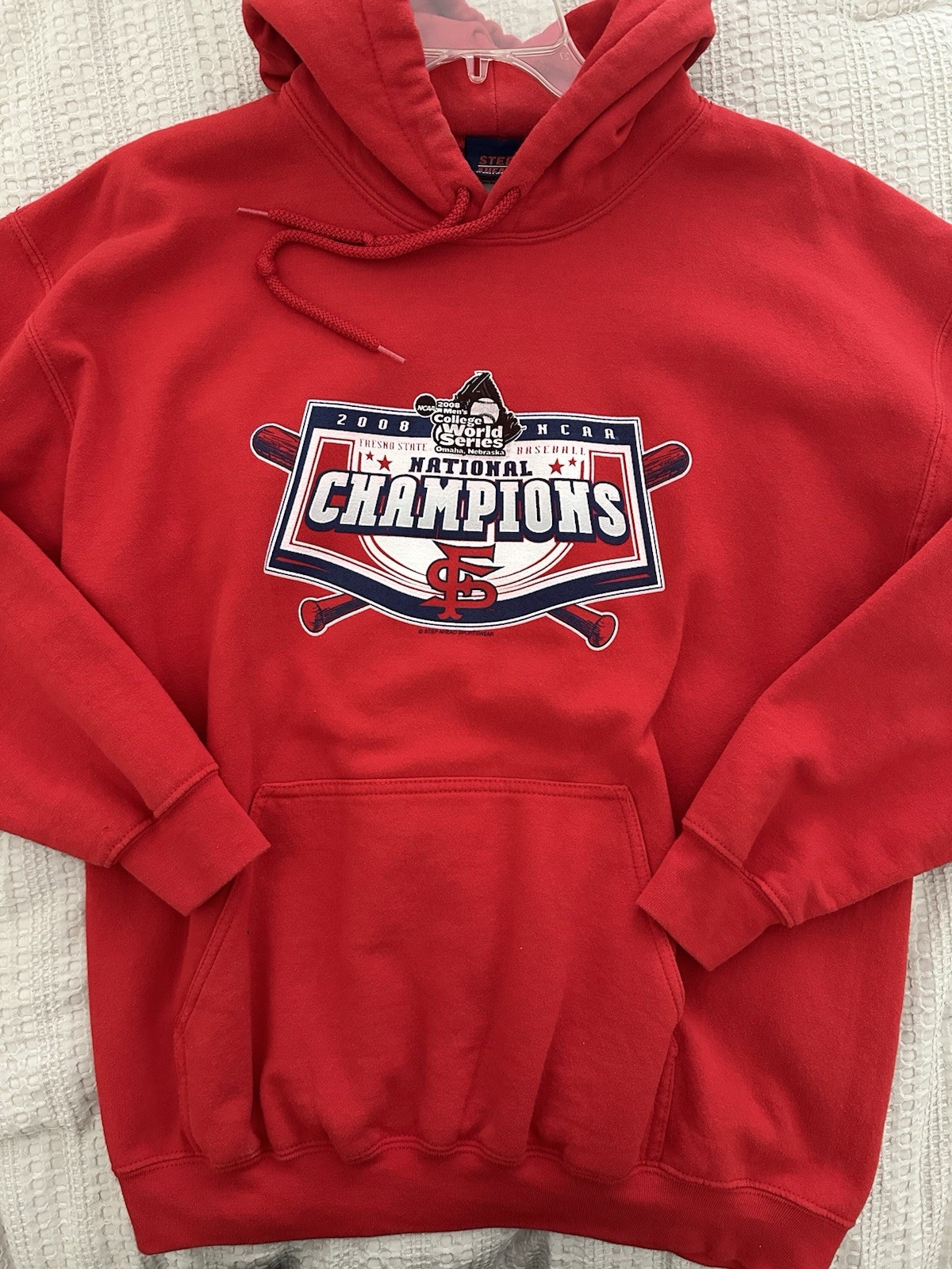 Fresno State Bulldogs 2008 College World Series Champions Hoodie Size L
