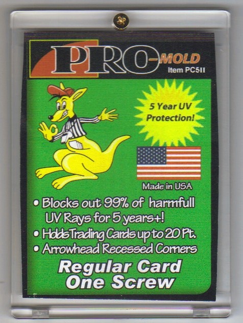 (3) Pro-Mold 1-Screw Screw-Down Card Holders Regular Card Size 20pt Arrow Corner
