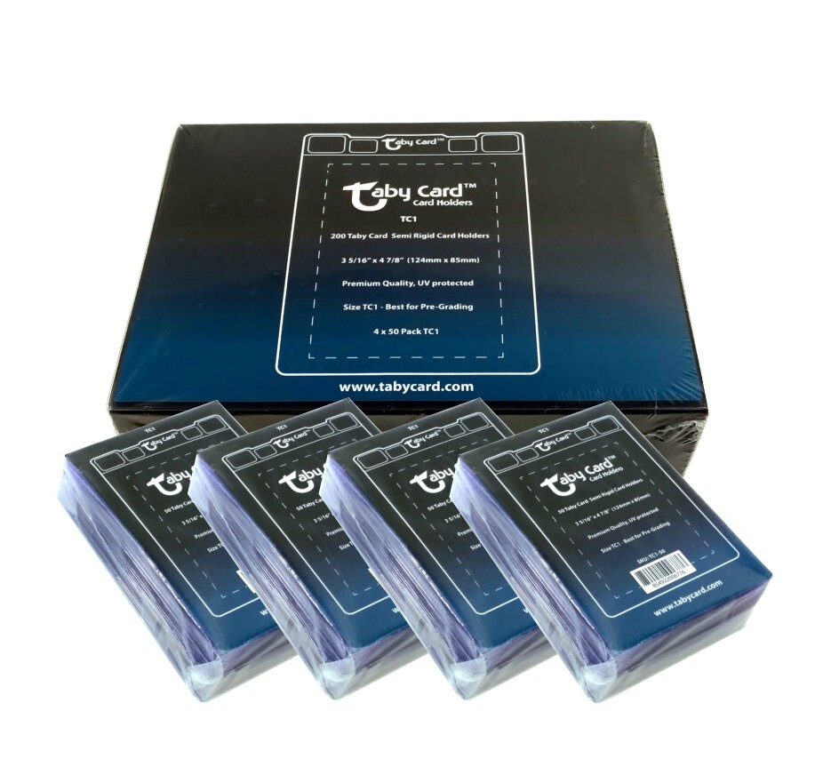 2000 Ct. Case Taby Card™ TC1 Semi Rigid Card Holders – 200 ea. x 10 Boxes
