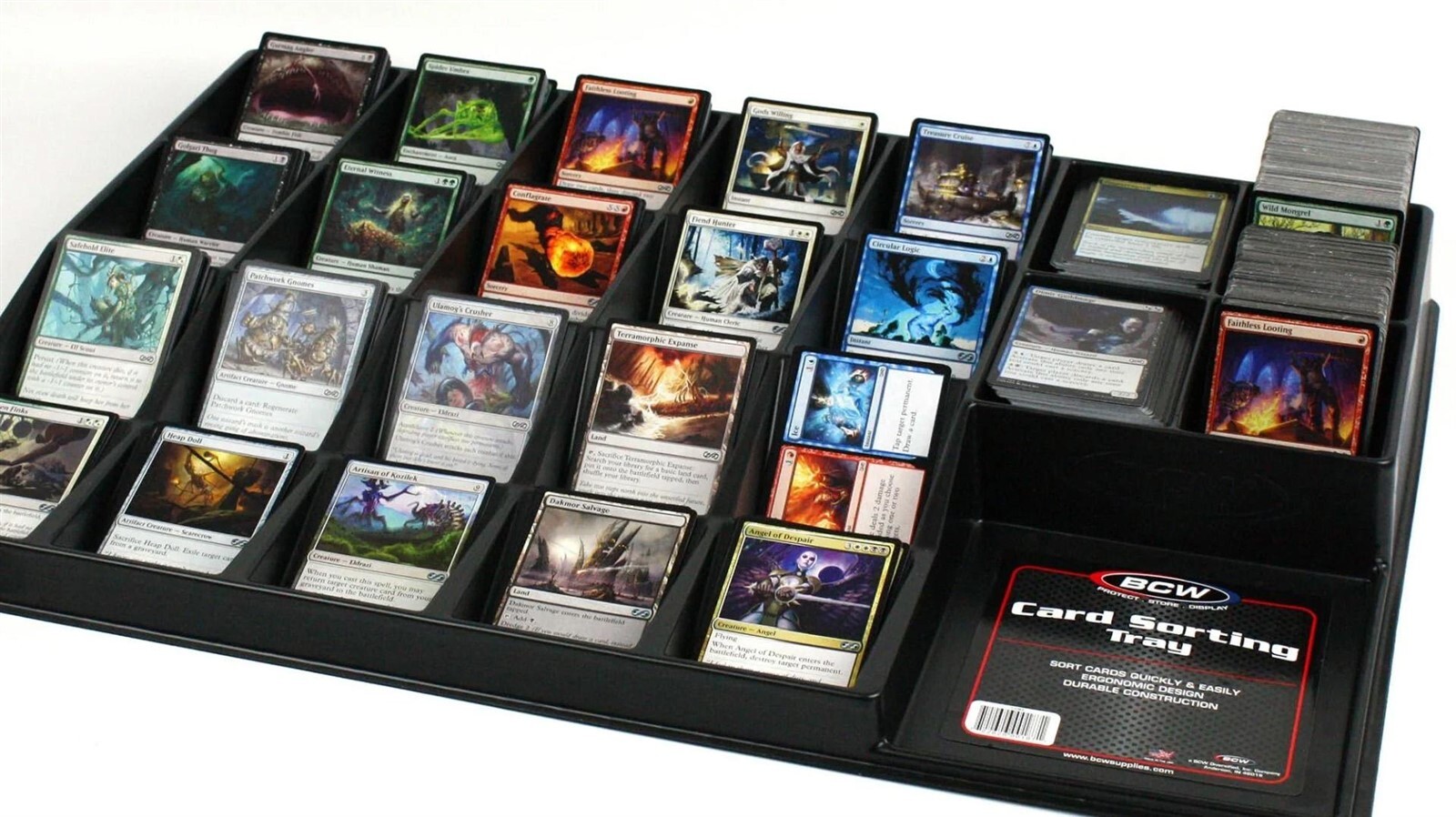 BCW Card Sorting Tray For Gaming / Sport Cards Hold Toploader Sleeve + Space