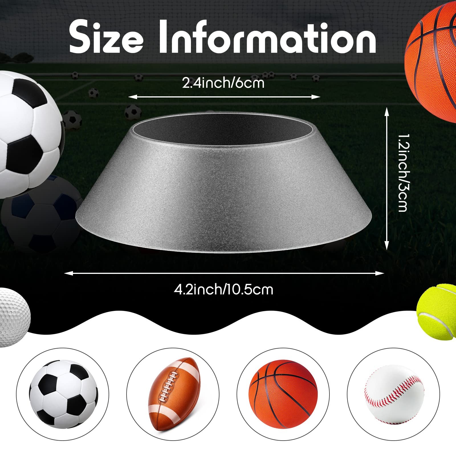 6 Pcs Memorabilia Ball Display Stand Pedestal Ball Stand Holder for Soccer Ba…