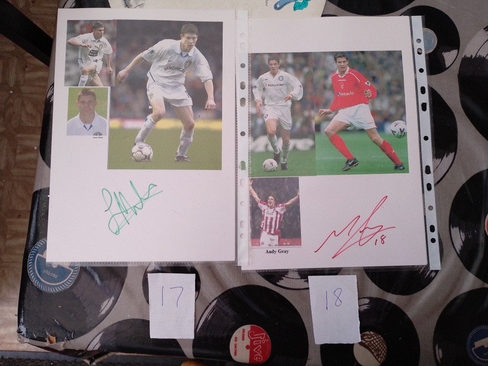 Signed Leeds United Pictures Ex Players £6 Each