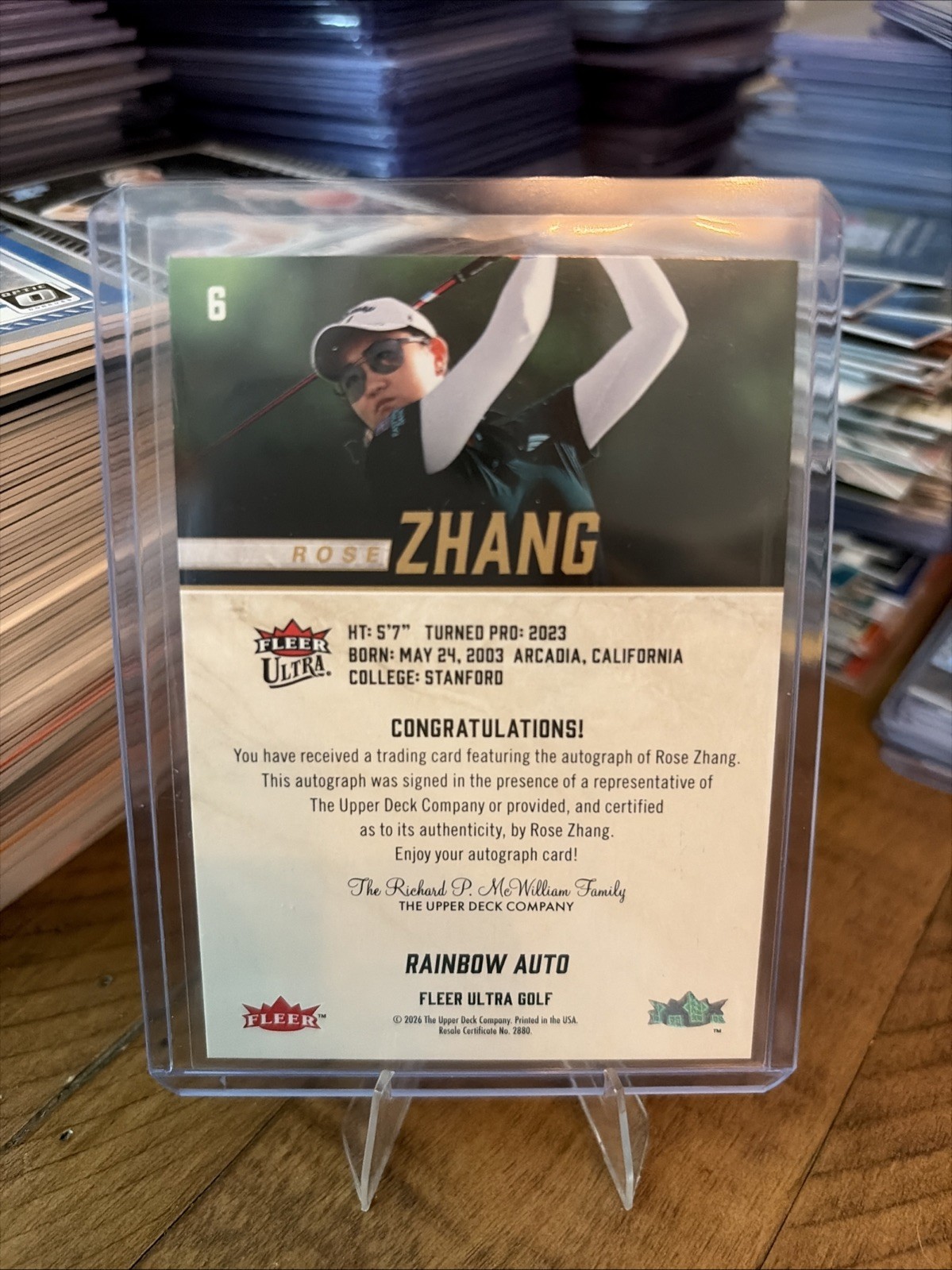 2026 Fleer Ultra Golf Rose Zhang RAINBOW AUTO 💥