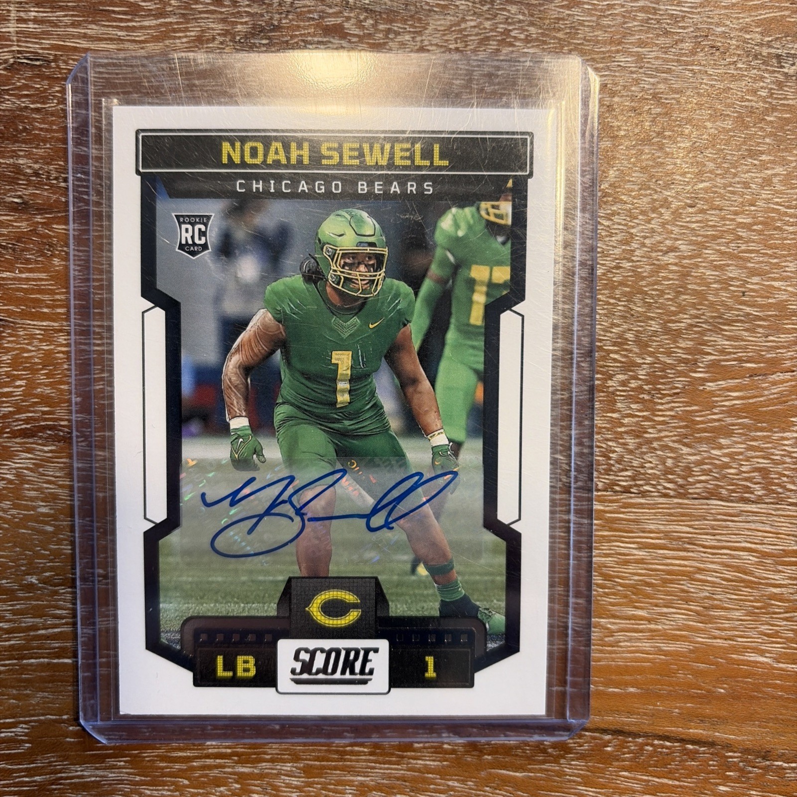 Panini 2023 Score Noah Sewell Rookie Auto Signatures #396 Chicago Bears