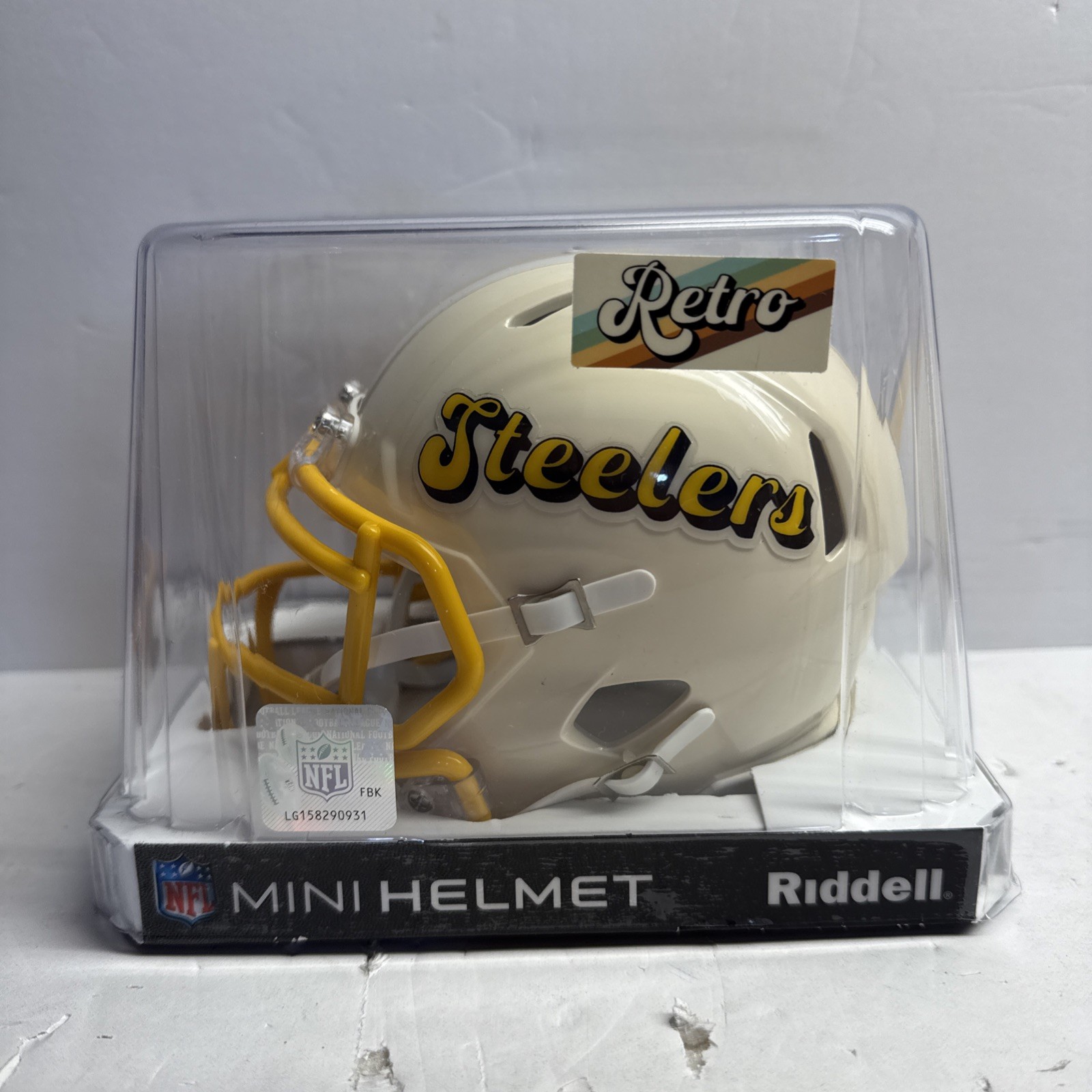 Terry Bradshaw Signed Pittsburgh Steelers Retro Mini Helmet w/12 & Beckett Coa