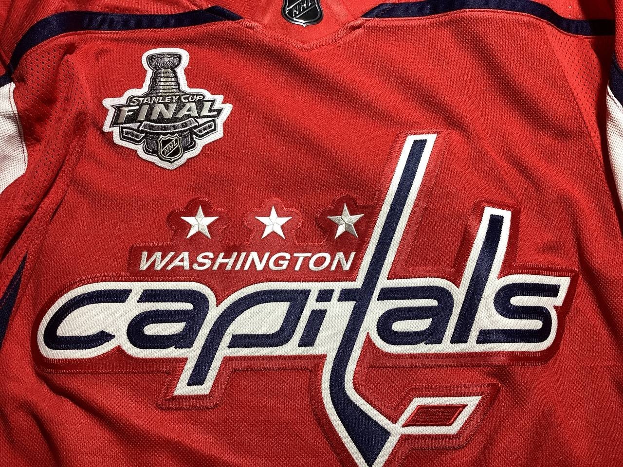 Adidas Washington Capitals NHL Jersey Stanley Cup Final Patch Sz 56