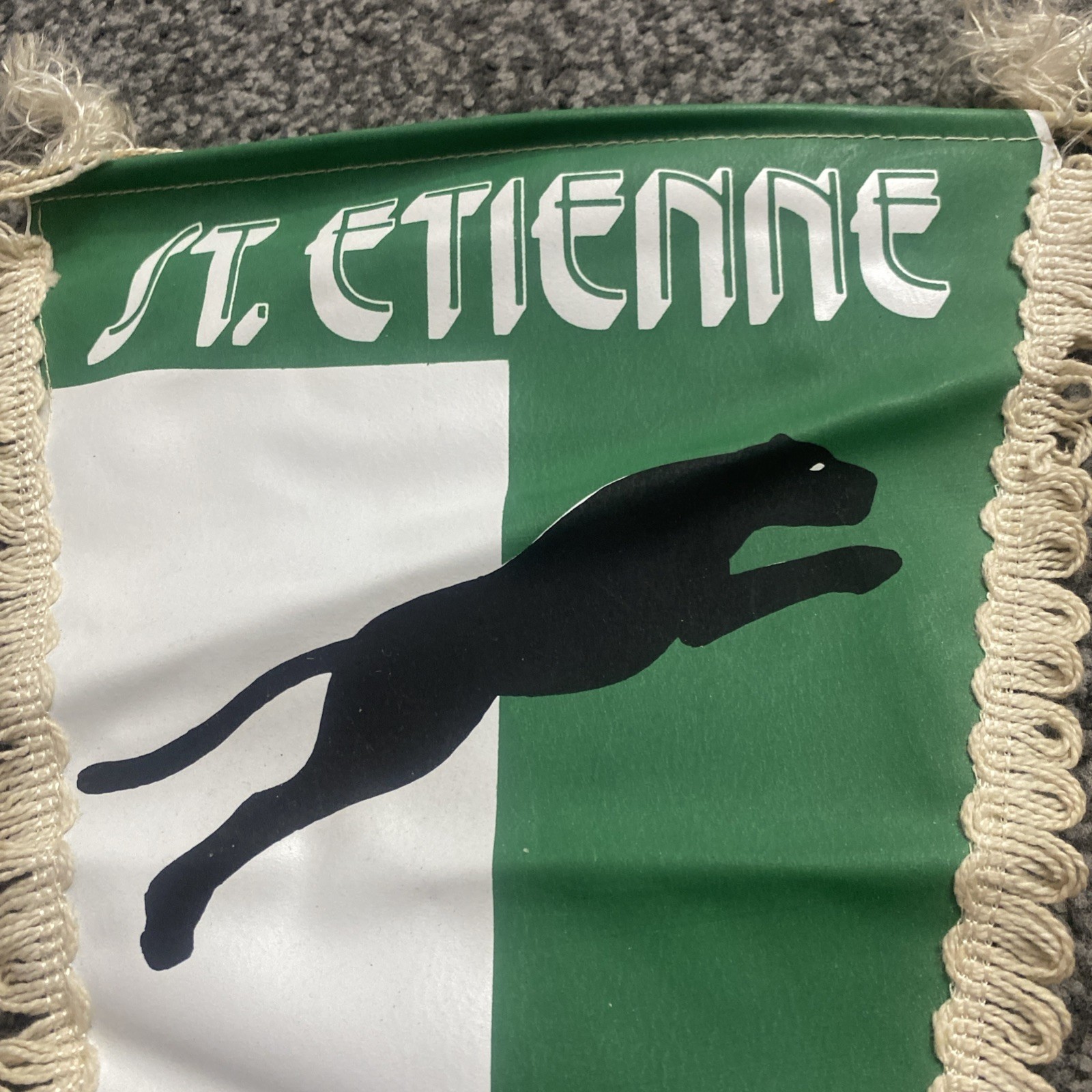 St Etienne Triangular Pennant French Champions 1977 Vintage