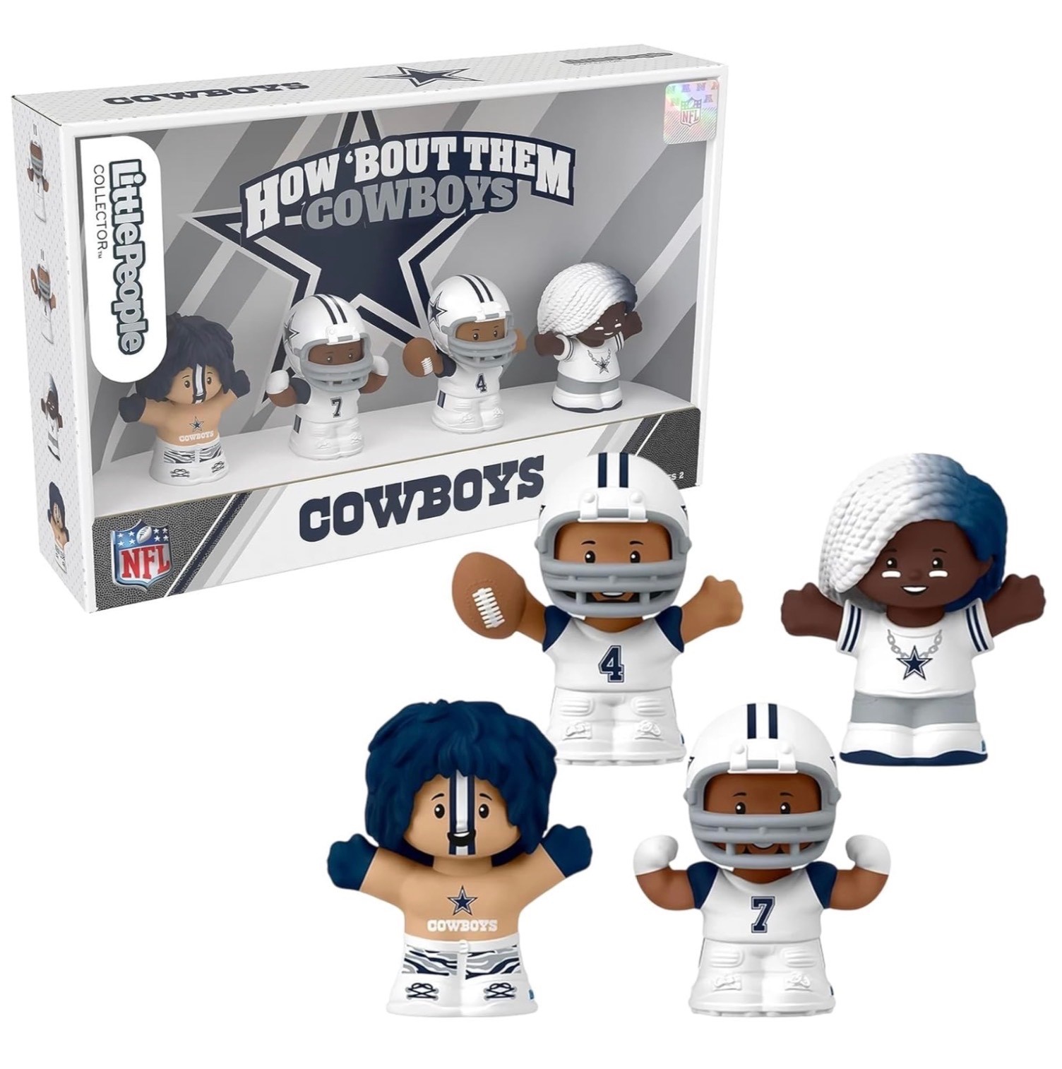 Dallas Cowboys NFL Little People Collector Set Alternate Jersey New Free Ship
