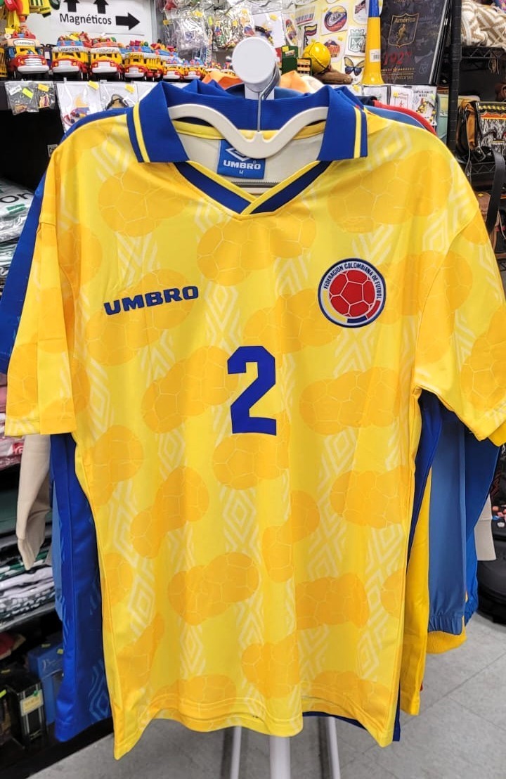 Camiseta Colombia Retro Mundial 1994 Azul -Colombia Jersey 1994 Vintage Colombia