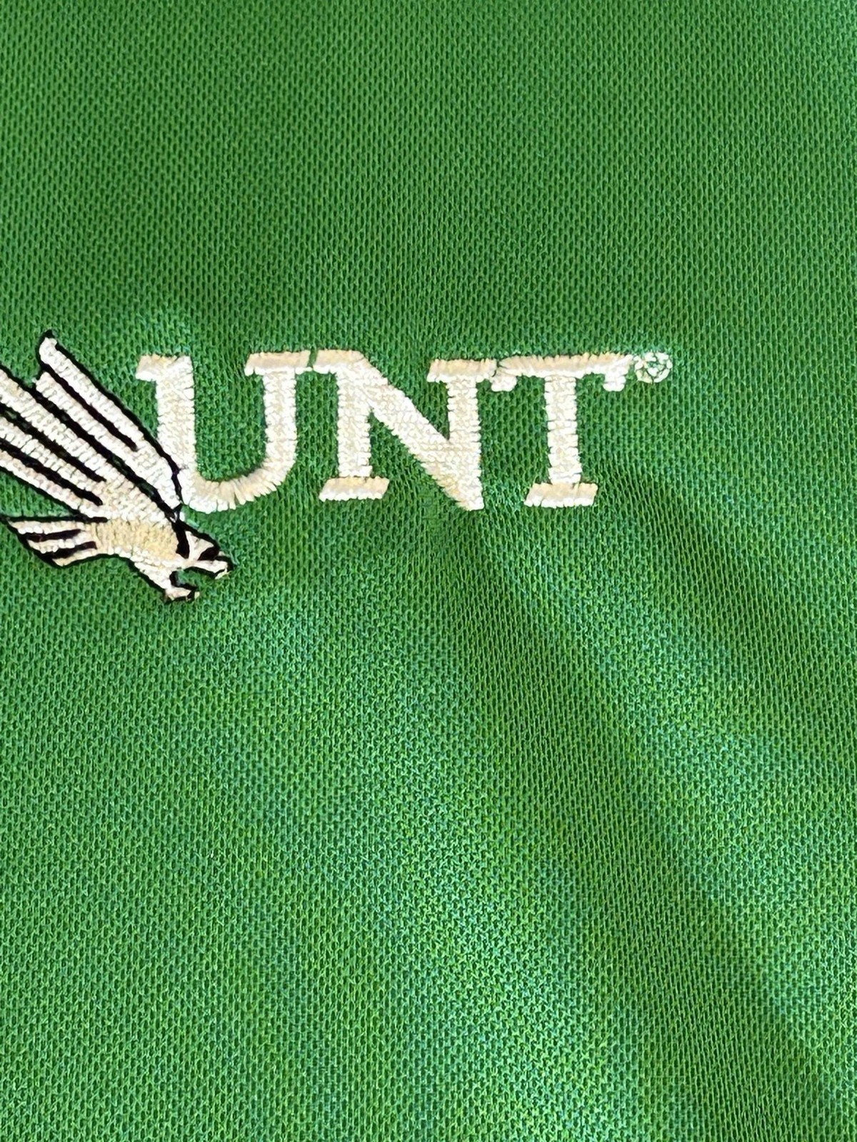 North Texas Polo Shirt Mens XL Green Nike Dri Fit Performance Stretch Mean Green