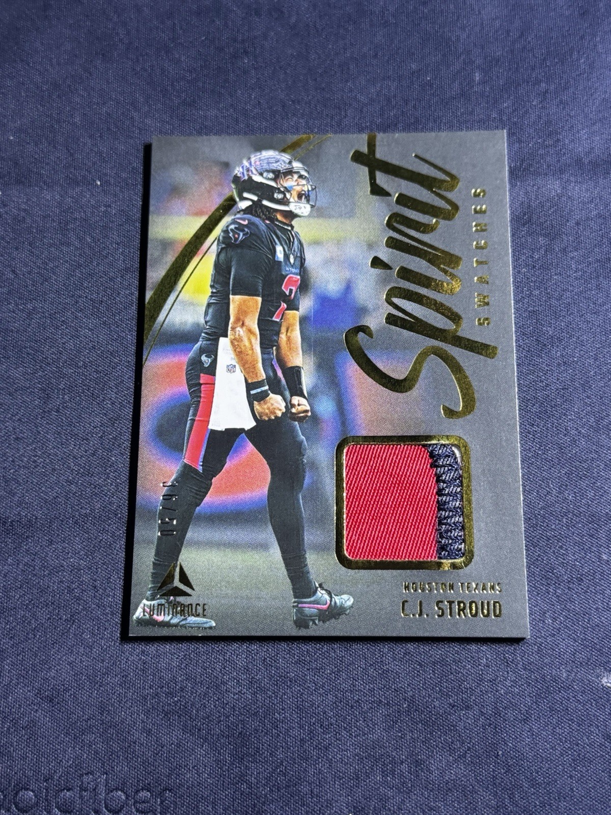 2025 Panini Luminance Spirit Swatches Gold #SSW-CST C.J. Stroud Patch /50
