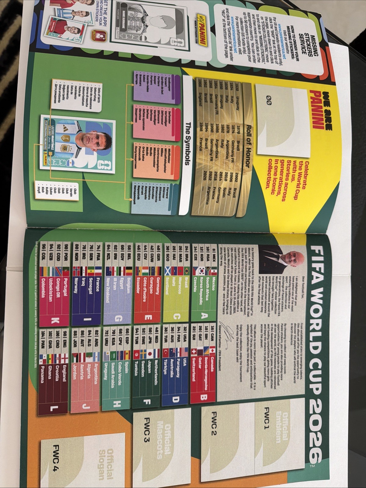 Panini FIFA World Cup 2026 Official Sticker Collection Empty Album 0 Stickers