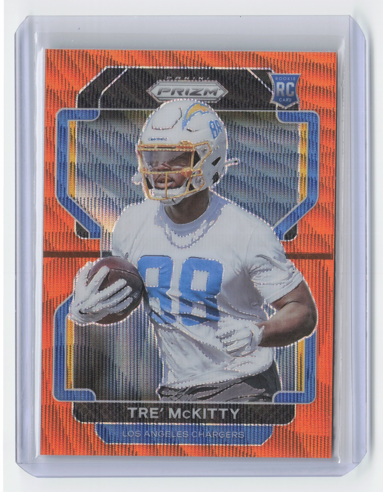 2021 Panini Prizm #416 Tre’ McKitty Orange Wave #/60