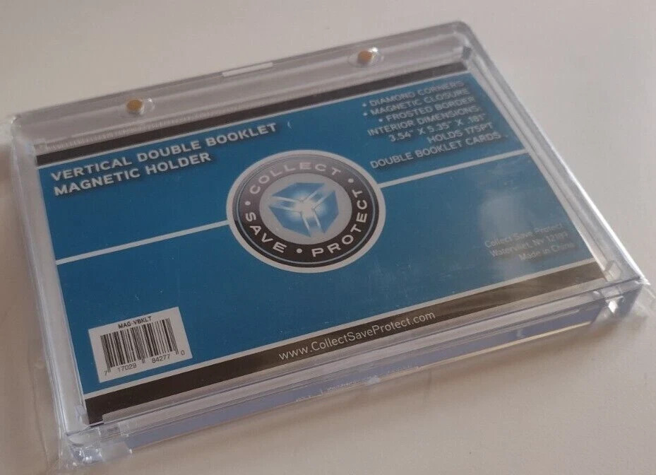 CSP Vertical Double Booklet Magnetic Card Holder One Touch Protector 175pt