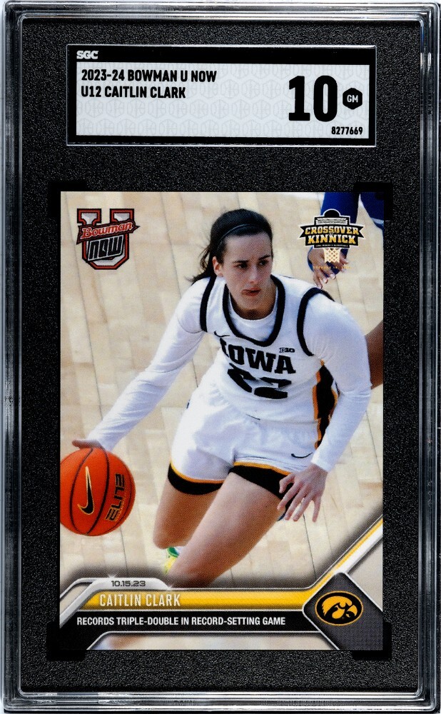 2023 Bowman U Now UI2 Caitlin Clark SGC 10 GEM MINT RC Triple Double Iowa