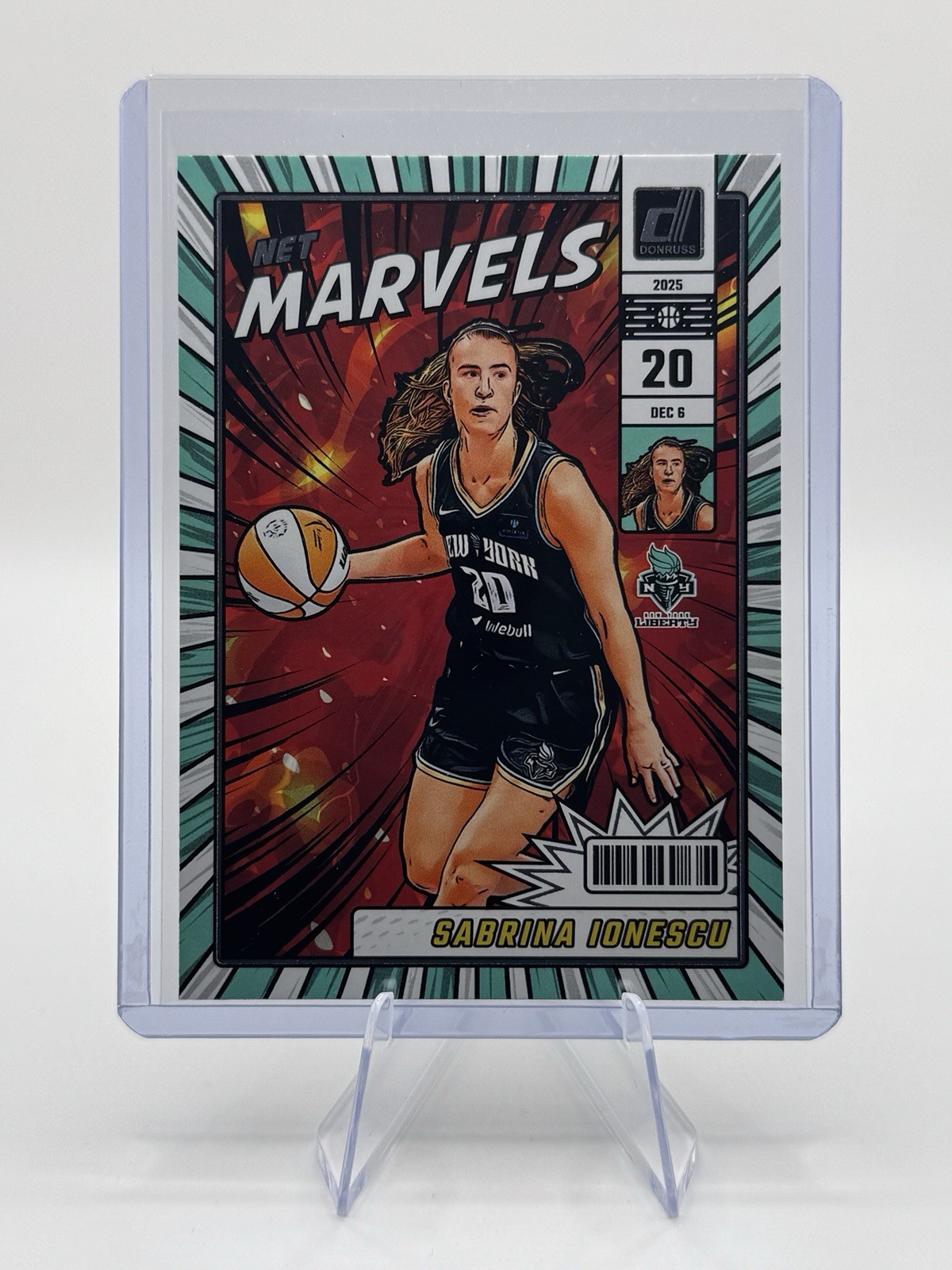 💎 2025 WNBA Panini Donruss – Sabrina Ionescu #7 Net Marvels – NY Liberty
