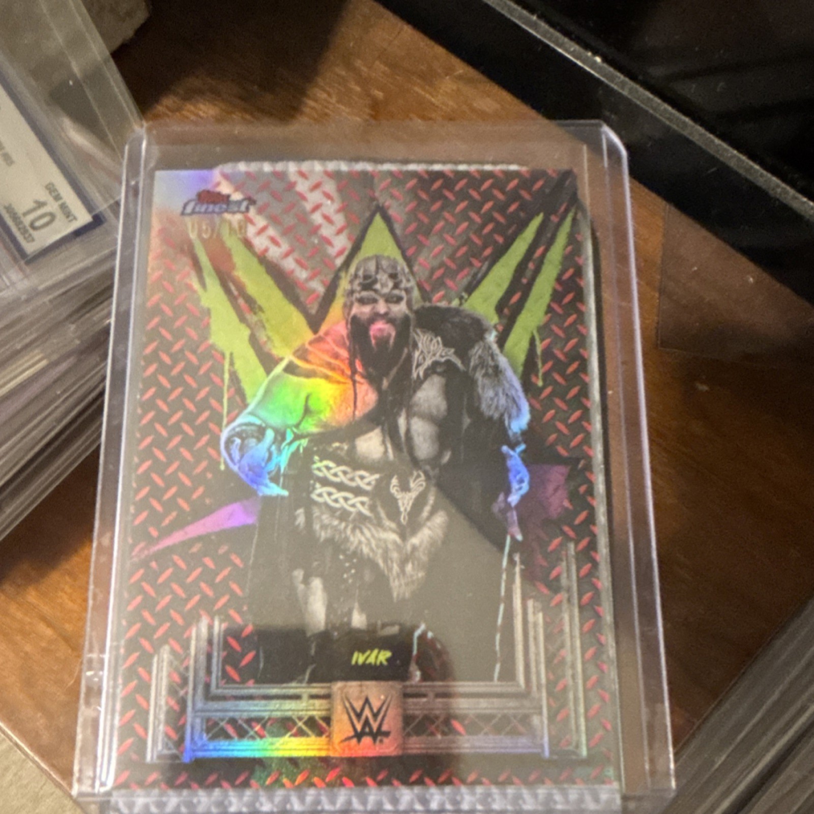Topps 2025 Finest WWE Red Refractor Ivar #78 Serial Numbered /10 Wrestling