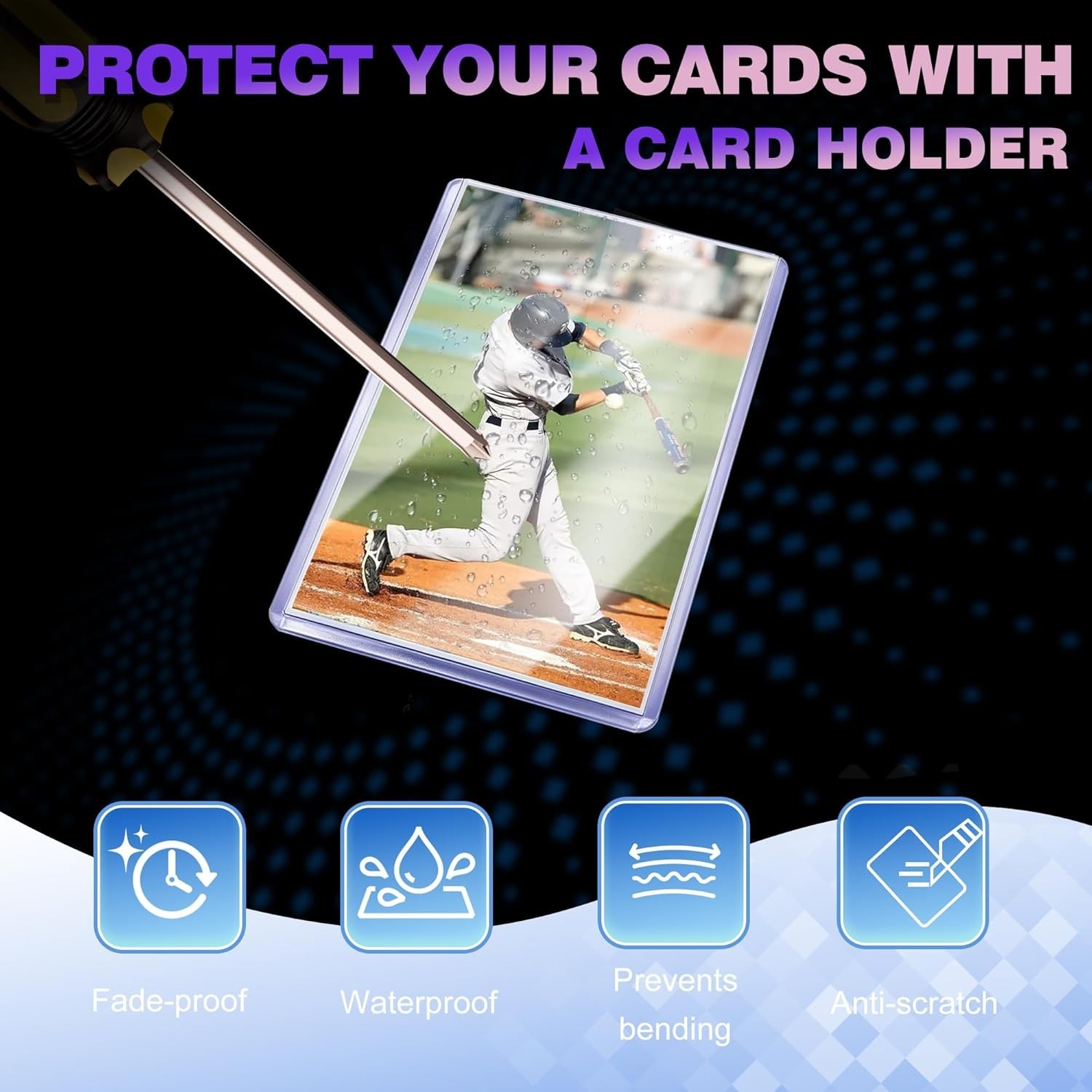1000 Card Sleeves Top Loaders for Cards 3X4 Baseball Card Protectors Toploaders