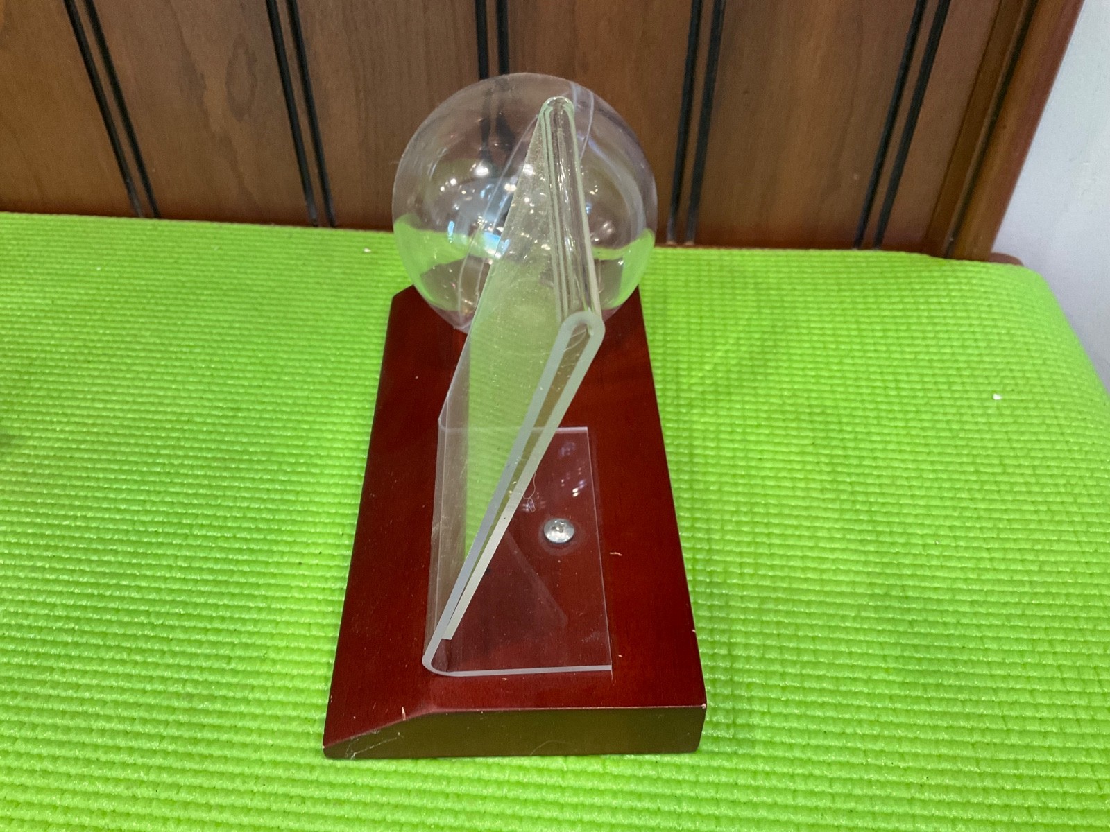 Deluxe Wooden Baseball & Trading Card Display Stand Acrylic Holder Wood Base