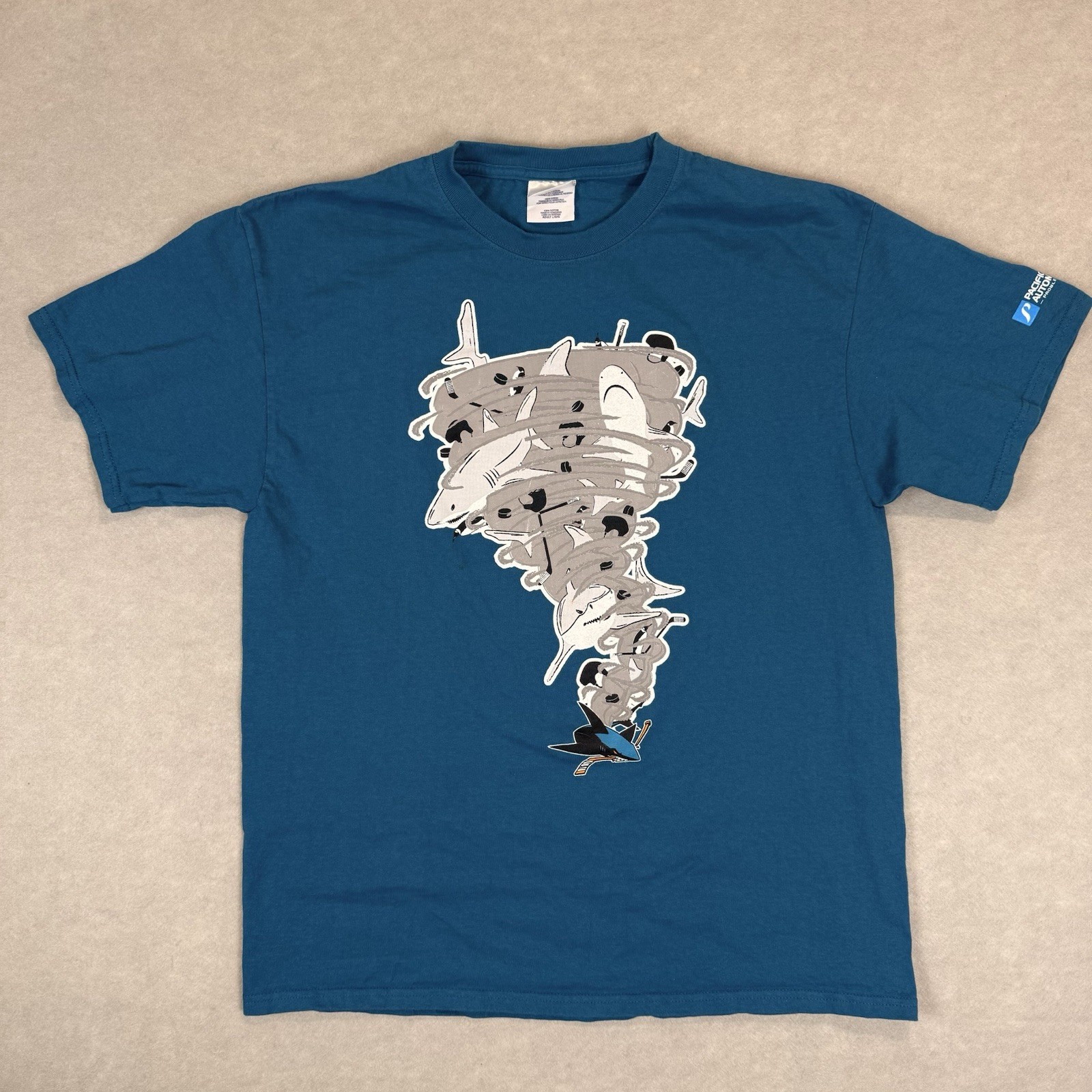 San Jose Sharks Sharknado 2016 Stanley Cup Finals Promo T Shirt Mens Large